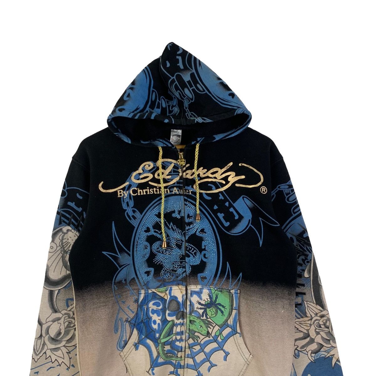 Ed Hardy Vintage ED HARDY By Christian Audigier Fullprint Hoodie Size US L / EU 52-54 / 3 - 5 Thumbnail