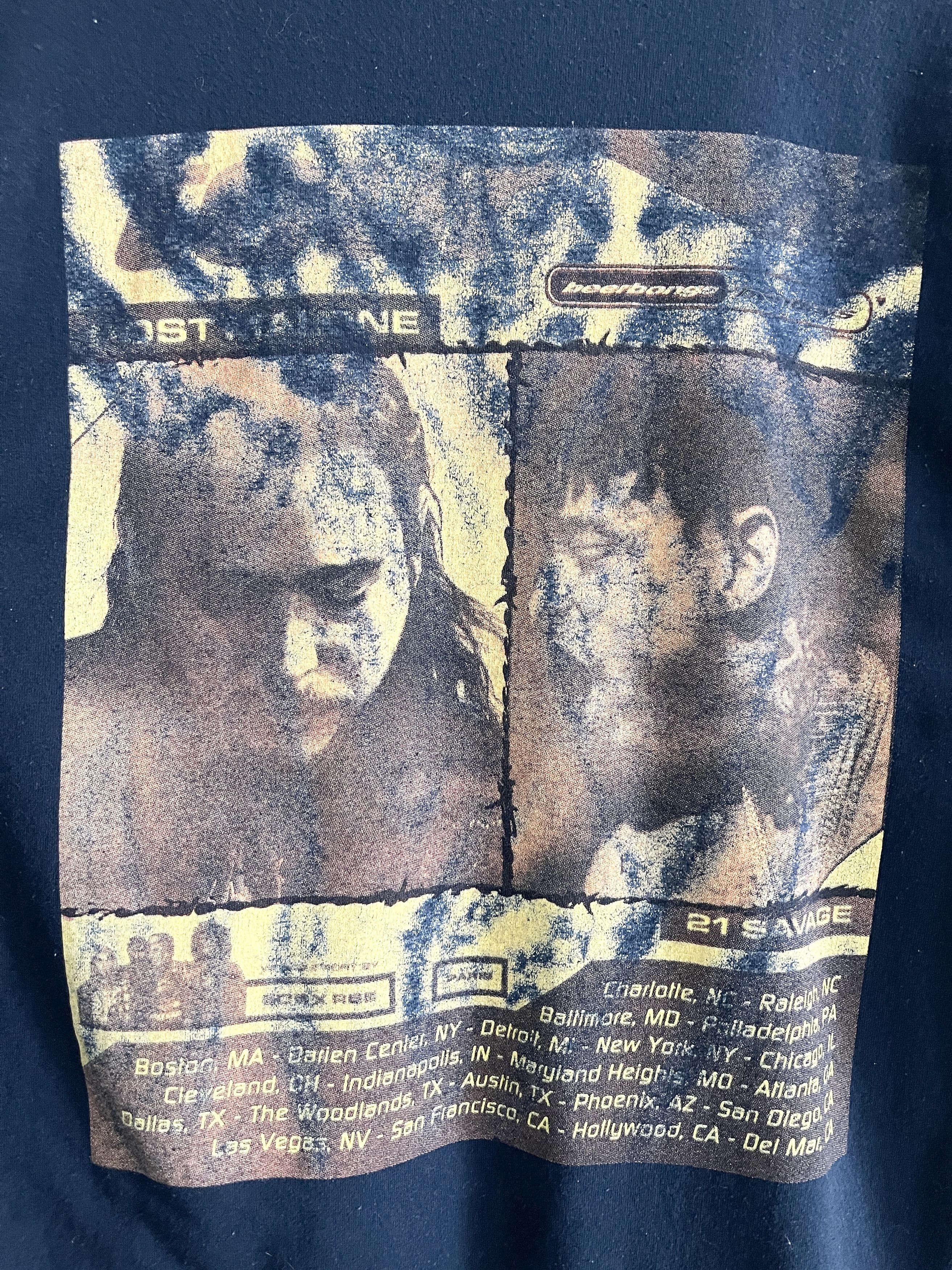 Rap Tees STEAL! 2018 Post Malone x 21 Savage USA Tour Tee (M) Size US M / EU 48-50 / 2 - 4 Thumbnail
