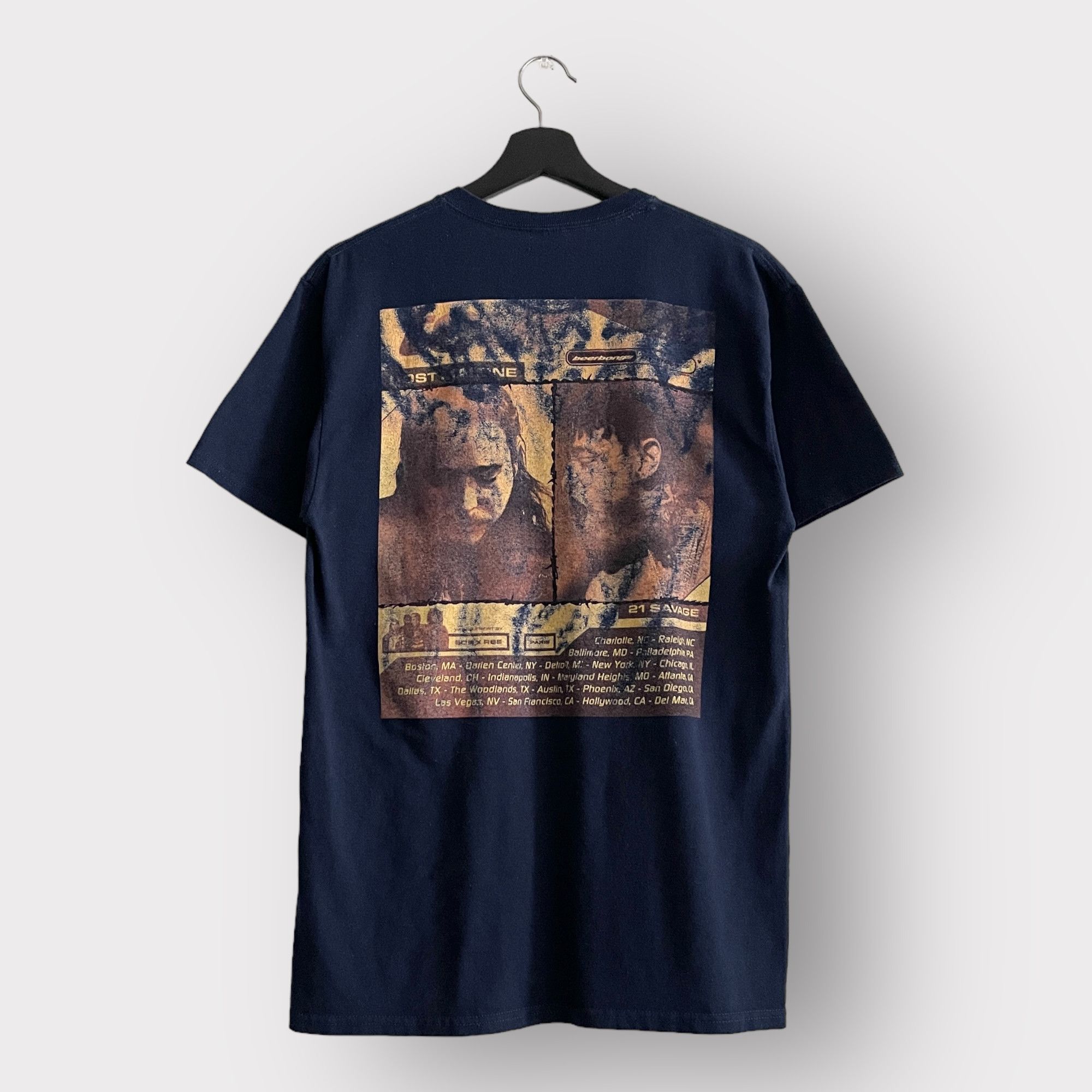 Rap Tees STEAL! 2018 Post Malone x 21 Savage USA Tour Tee (M) Size US M / EU 48-50 / 2 - 2 Thumbnail