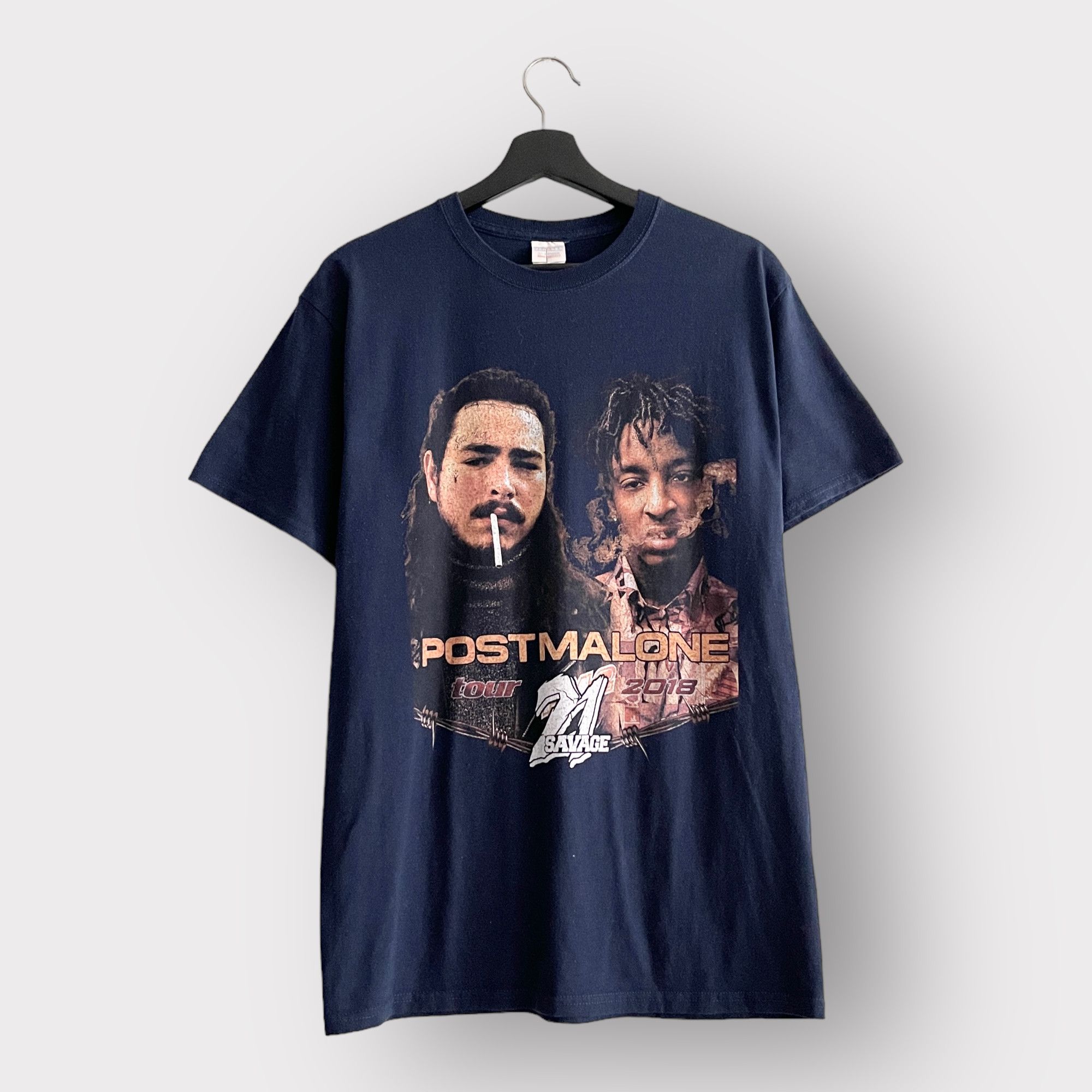 Rap Tees STEAL! 2018 Post Malone x 21 Savage USA Tour Tee (M) Size US M / EU 48-50 / 2 - 1 Thumbnail