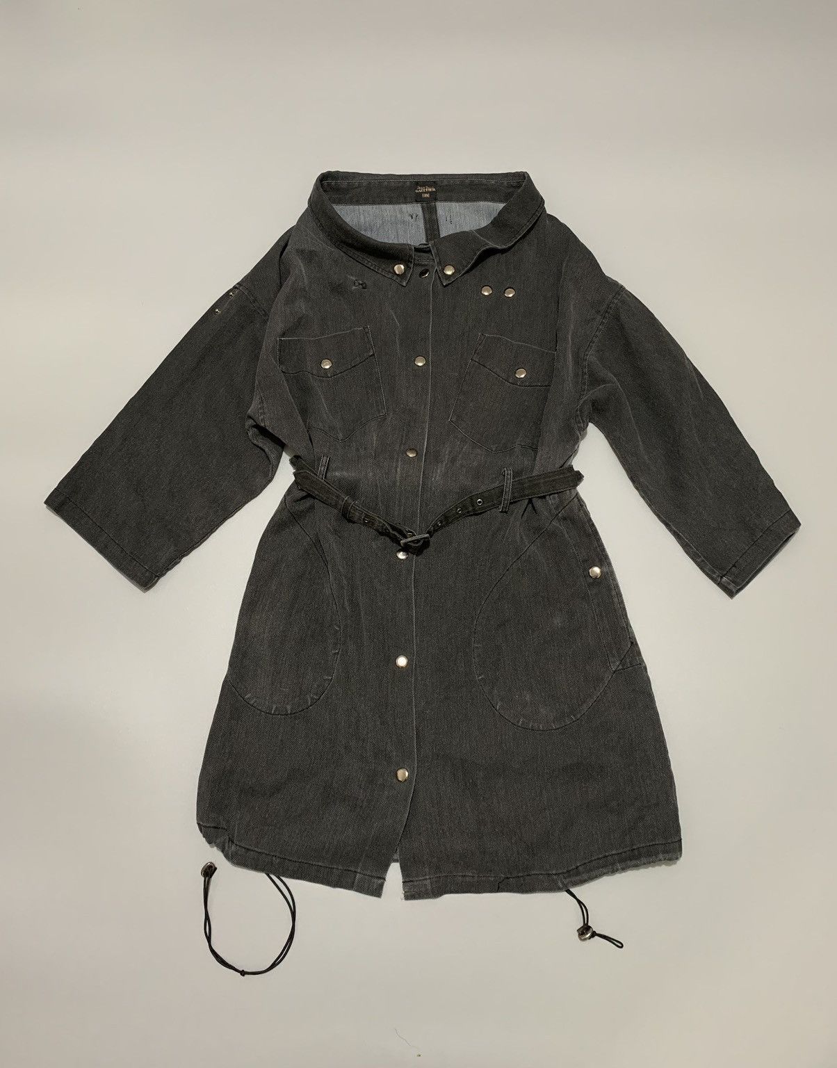 image of Jean Paul Gaultier x Vintage 90's Vintage Button Down Belted Dress in Black, Women's (Size XS)