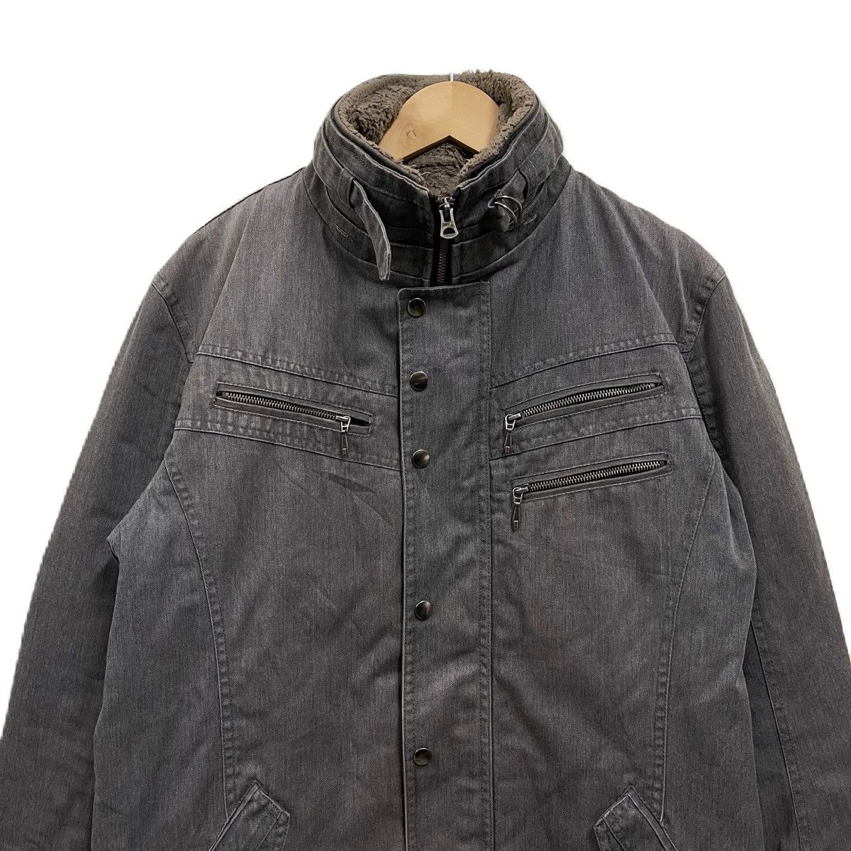 Japanese Brand MICHEL KLEIN homme jacket parka denim Size US L / EU 52-54 / 3 - 3 Thumbnail