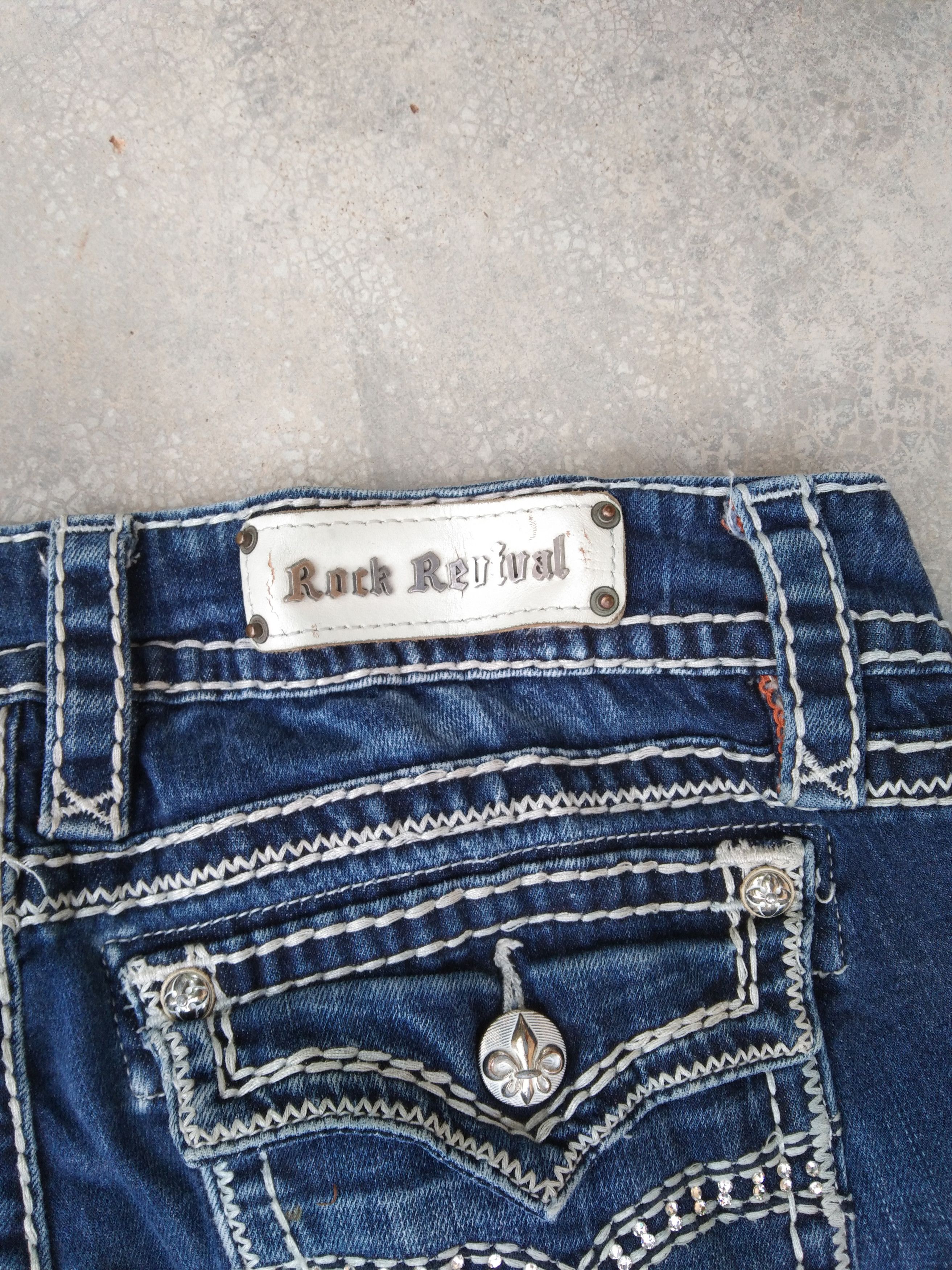 Rock Revival Y2K Rock Revival Boot Cut Flared Jeans 33x32 Size US 33 - 4 Thumbnail