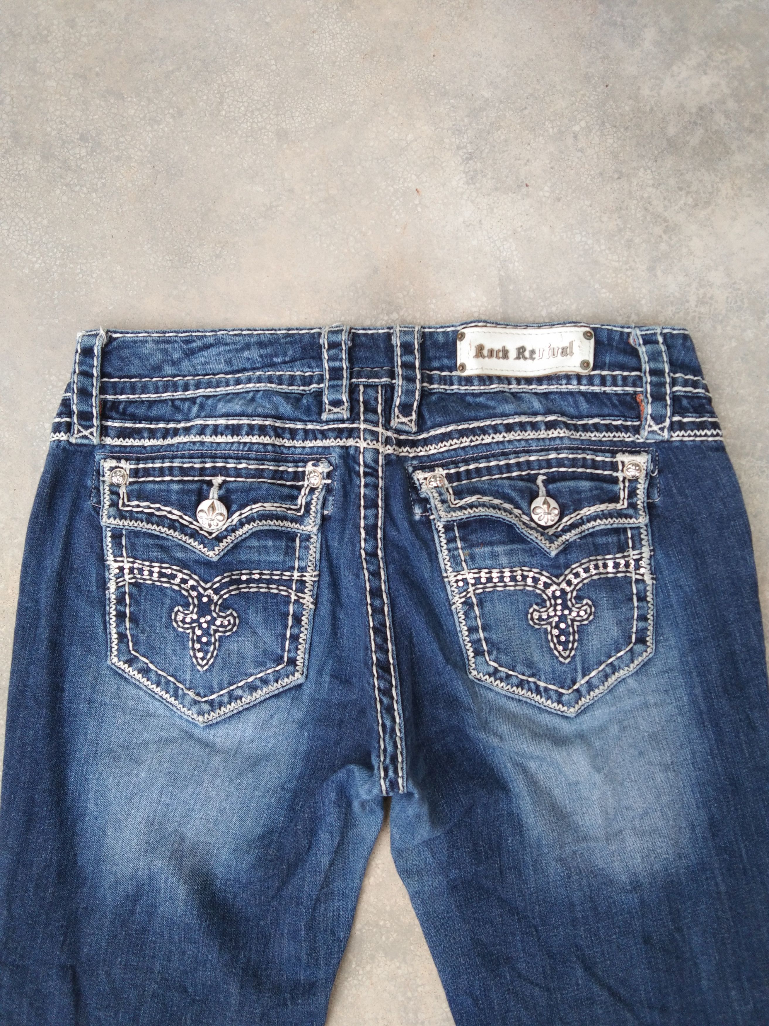 Rock Revival Y2K Rock Revival Boot Cut Flared Jeans 33x32 Size US 33 - 5 Thumbnail
