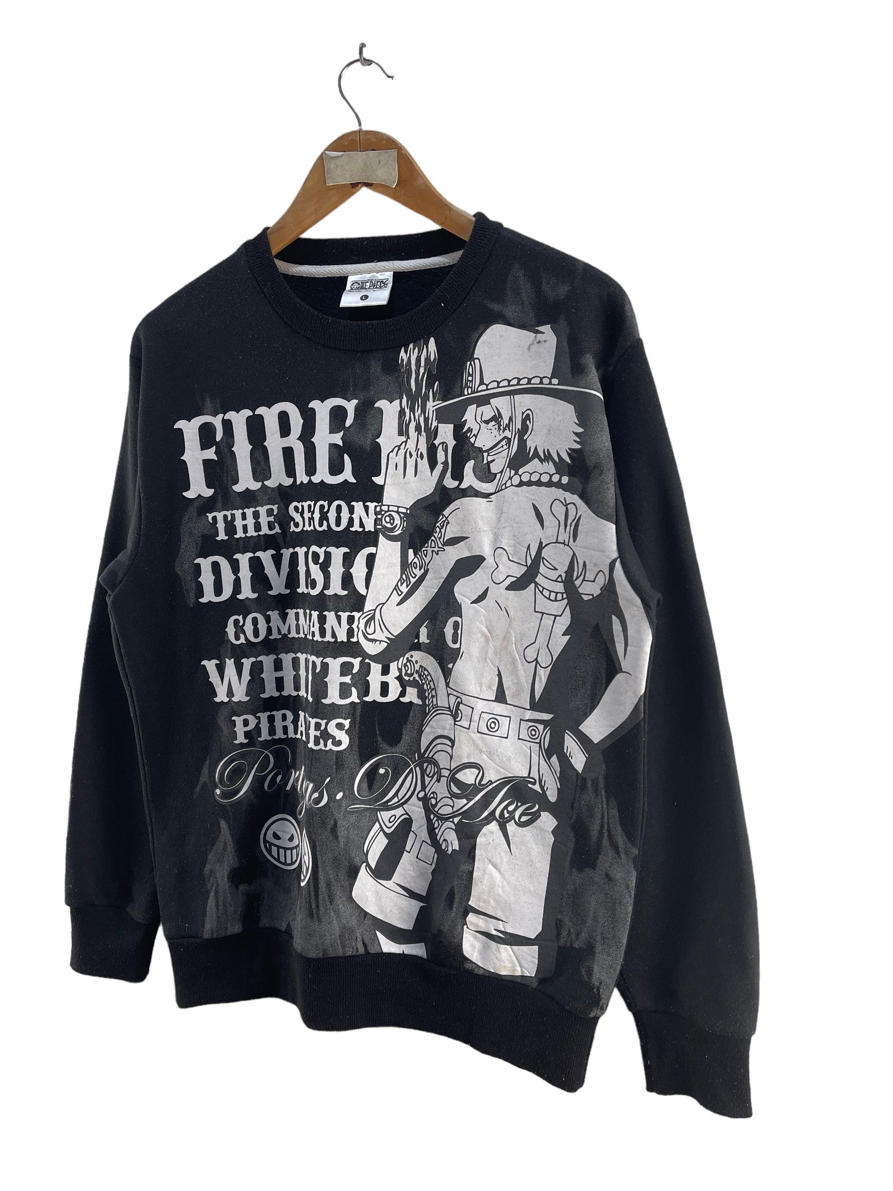 Cartoon Network Fire First Portgas D.Ace One Piece Sweatshirt Size US M / EU 48-50 / 2 - 4 Thumbnail