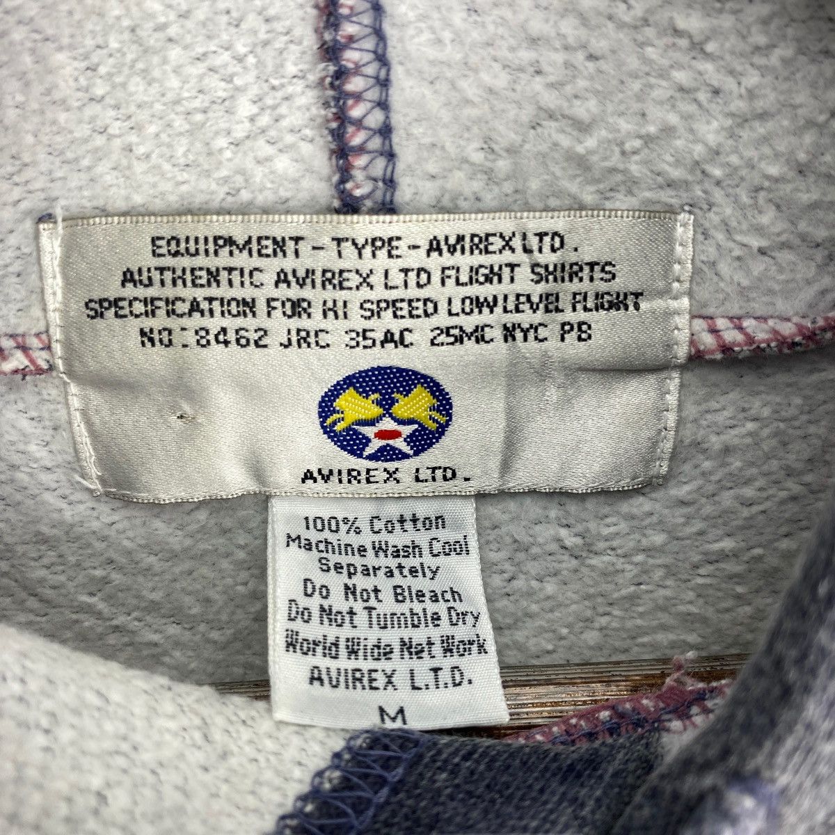 Avirex Vintage 90s Avirex Stonewash Hoodie Pullover Sweater Size US M / EU 48-50 / 2 - 5 Thumbnail
