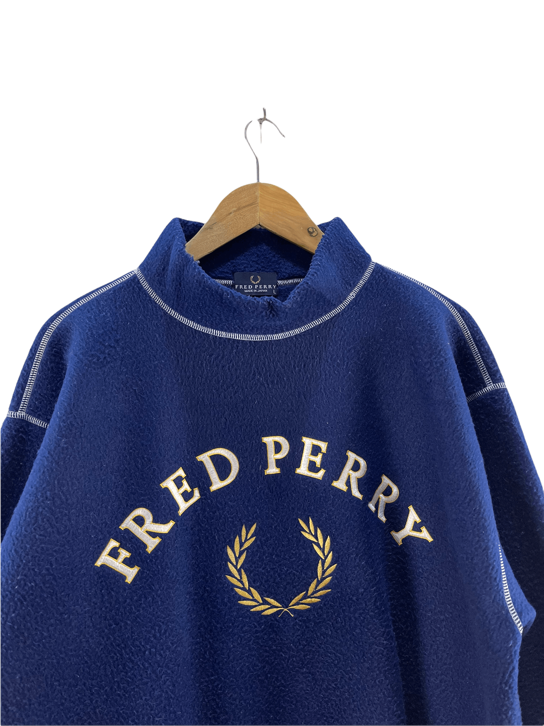 Fred Perry Vintage Fred Perry Embroidery Logo Fleece Jacket Size US L / EU 52-54 / 3 - 8 Thumbnail