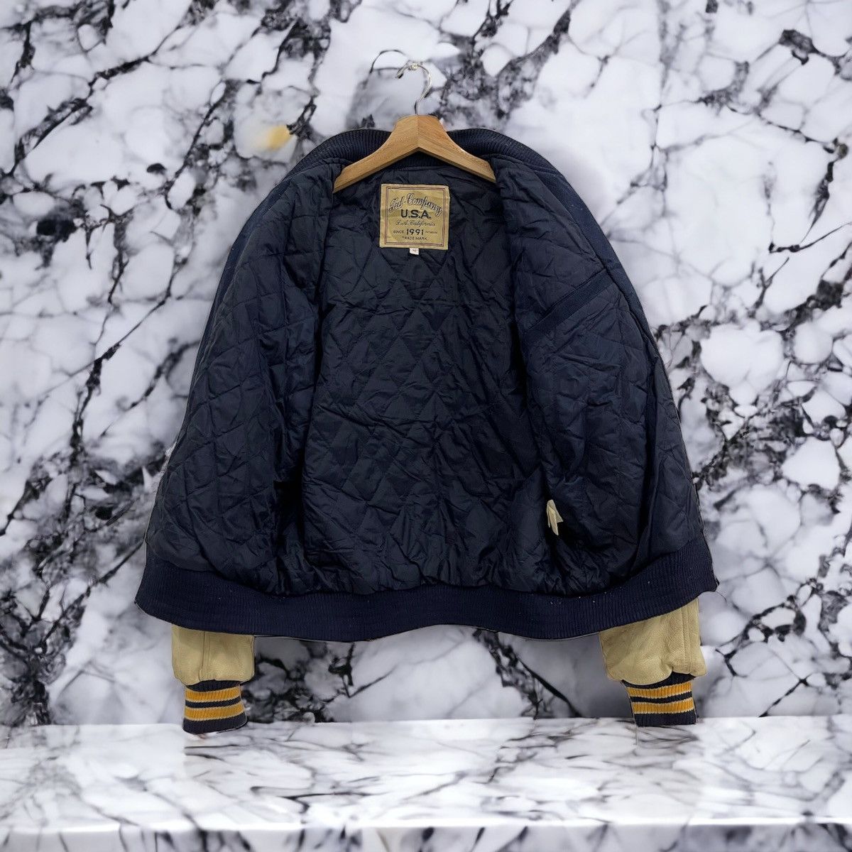 Tedman × Vintage Vintage Ted Company Devil Varsity Leather Jacket Size US M / EU 48-50 / 2 - 5 Thumbnail