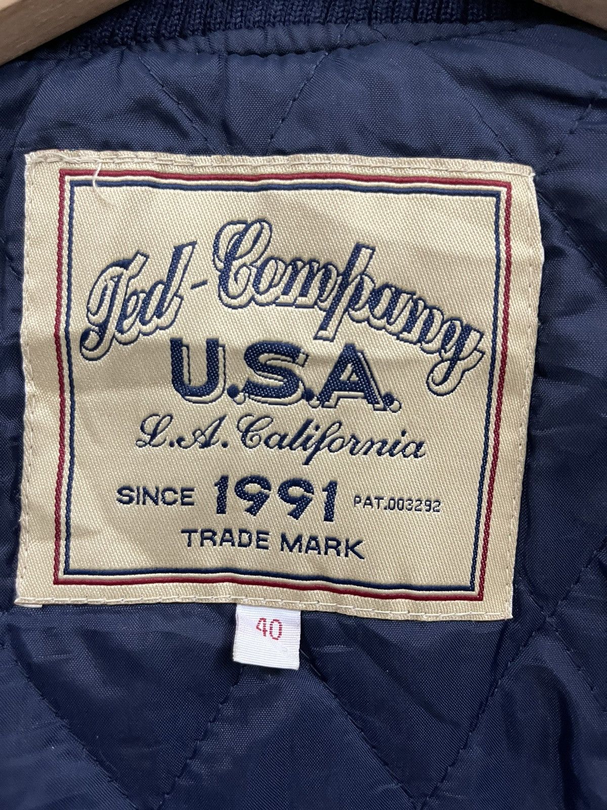 Tedman × Vintage Vintage Ted Company Devil Varsity Leather Jacket Size US M / EU 48-50 / 2 - 7 Thumbnail
