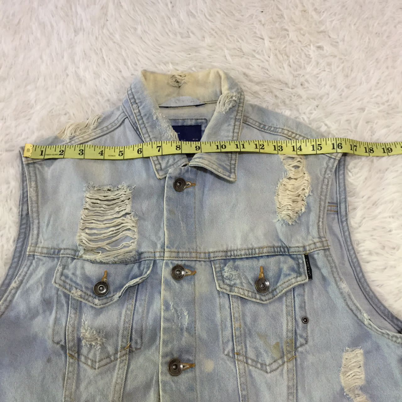 Zara Distressed zara man denim vest Size US M / EU 48-50 / 2 - 4 Thumbnail