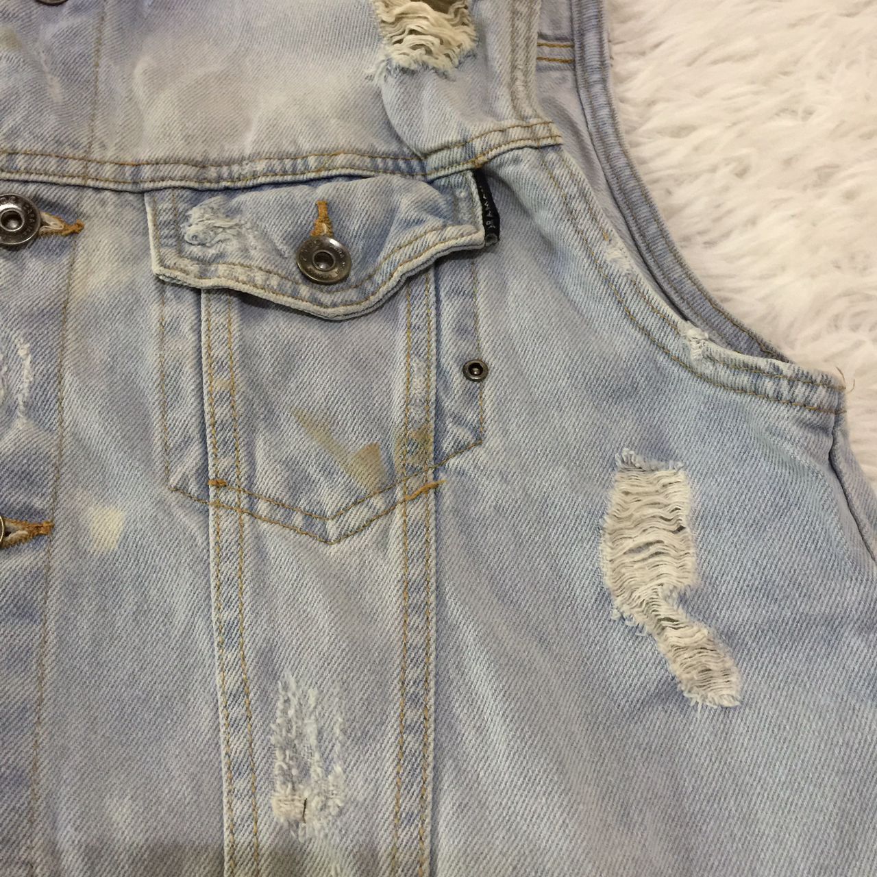 Zara Distressed zara man denim vest Size US M / EU 48-50 / 2 - 10 Thumbnail