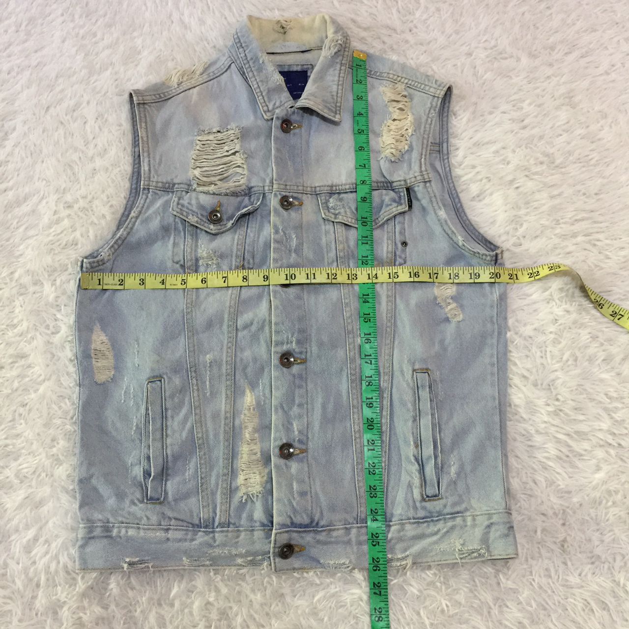 Zara Distressed zara man denim vest Size US M / EU 48-50 / 2 - 3 Thumbnail