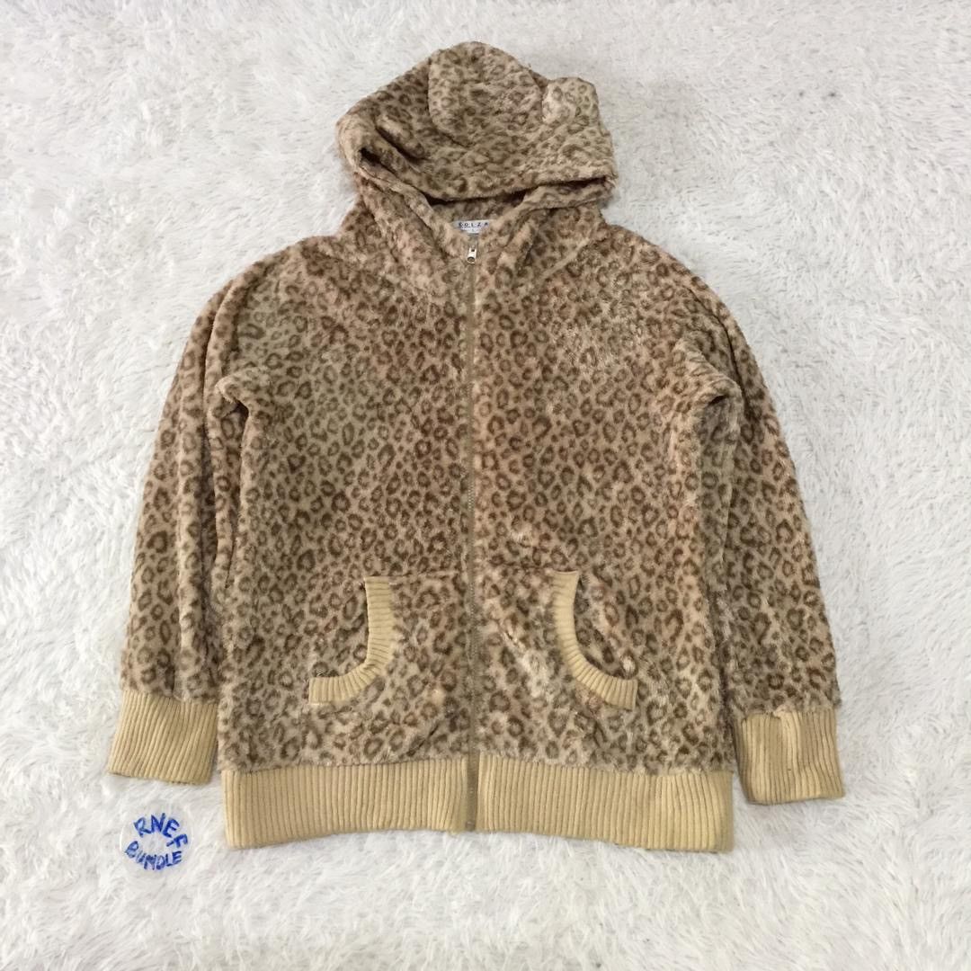 Japanese Brand Colza fleece leopard design hooded jacket Size US M / EU 48-50 / 2 - 2 Thumbnail