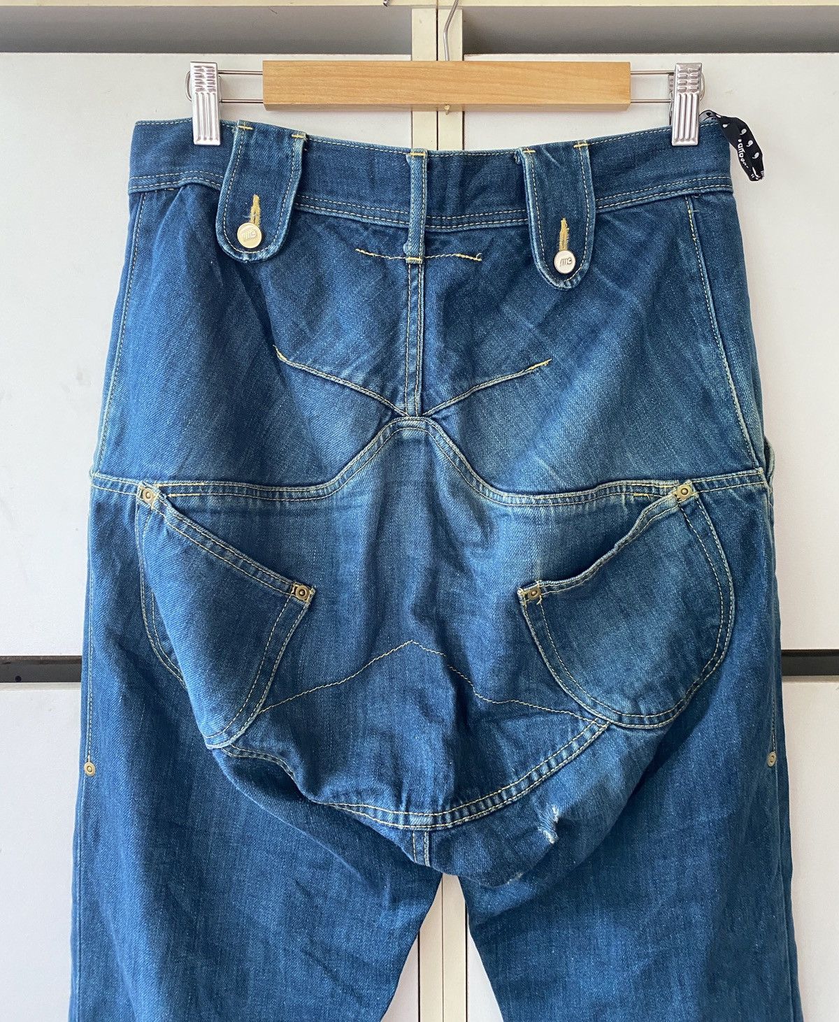 Japanese Brand MERCIBEAUCOUP ISSEY MIYAKE 3D POCKET DENIM Size US 30 / EU 46 - 6 Thumbnail