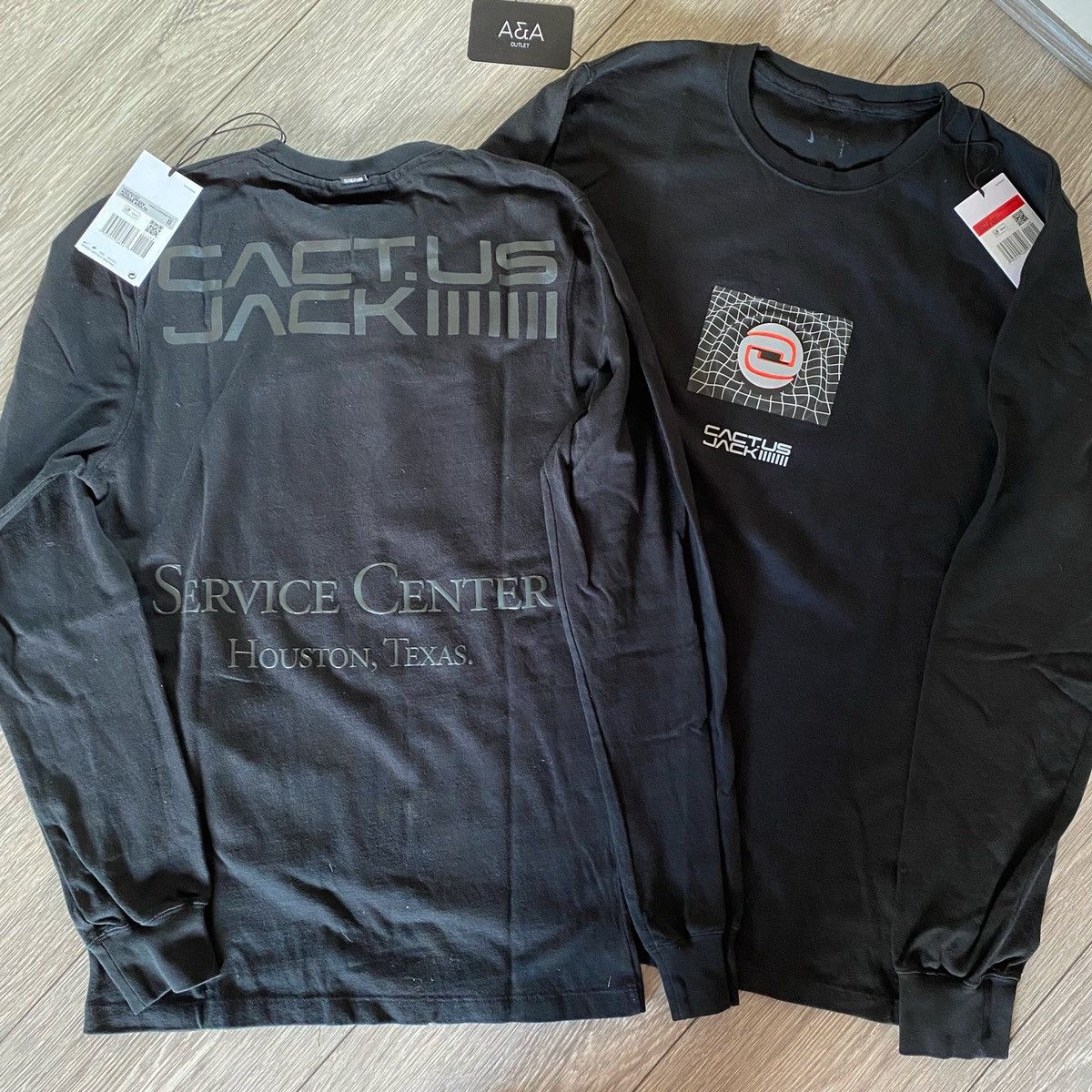 Image of Nike Travis Scott Cact.us Corp Long Sleeve Tee Xs in Black, Men's