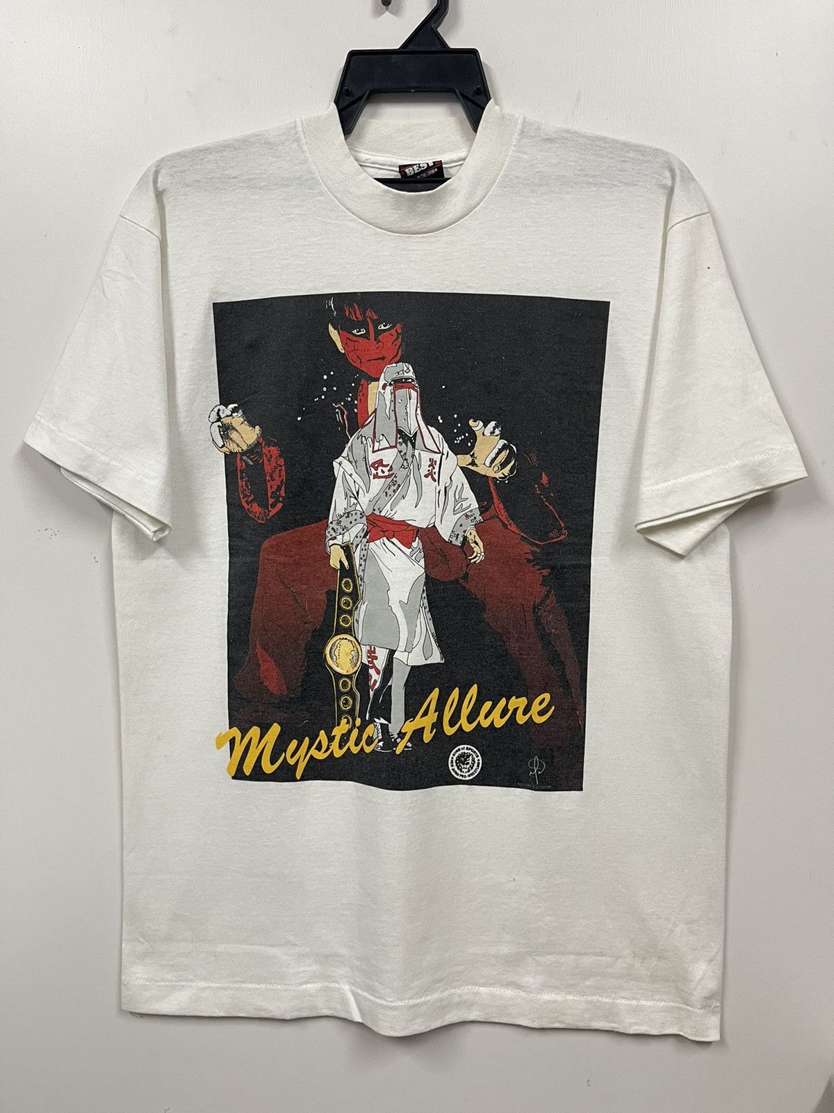 image of Rap Tees x Vintage 90's Wrestling Great Muta Njpw Very Shirt in White, Men's (Size Large)
