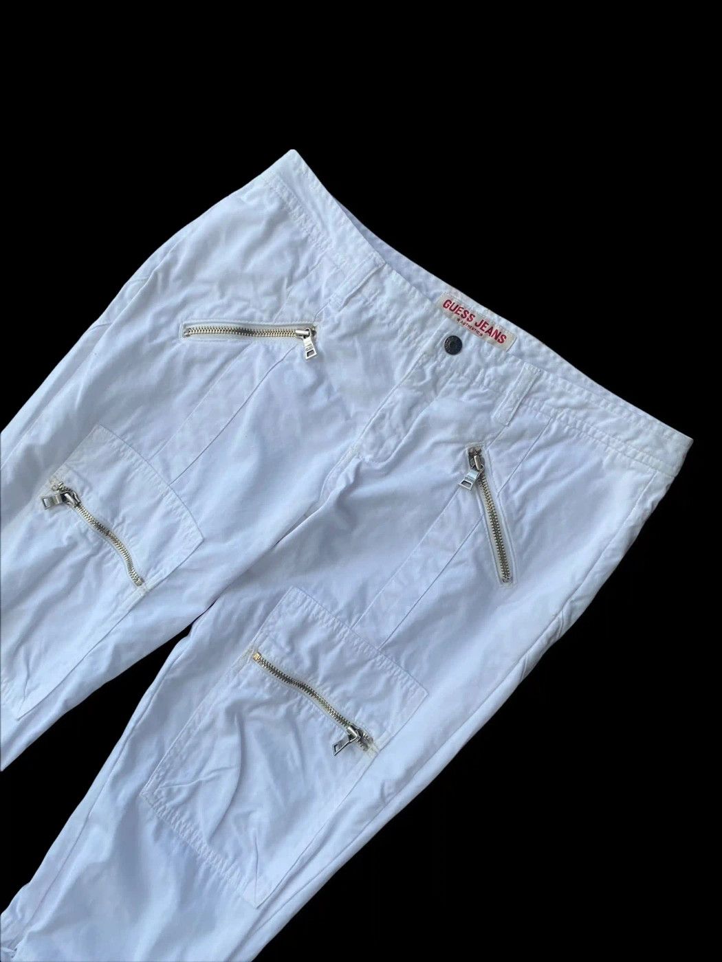 Georges Marciano Vintage Guess Jeans Tactical Multi Pocket Drawstring Size US 32 / EU 48 - 3 Thumbnail