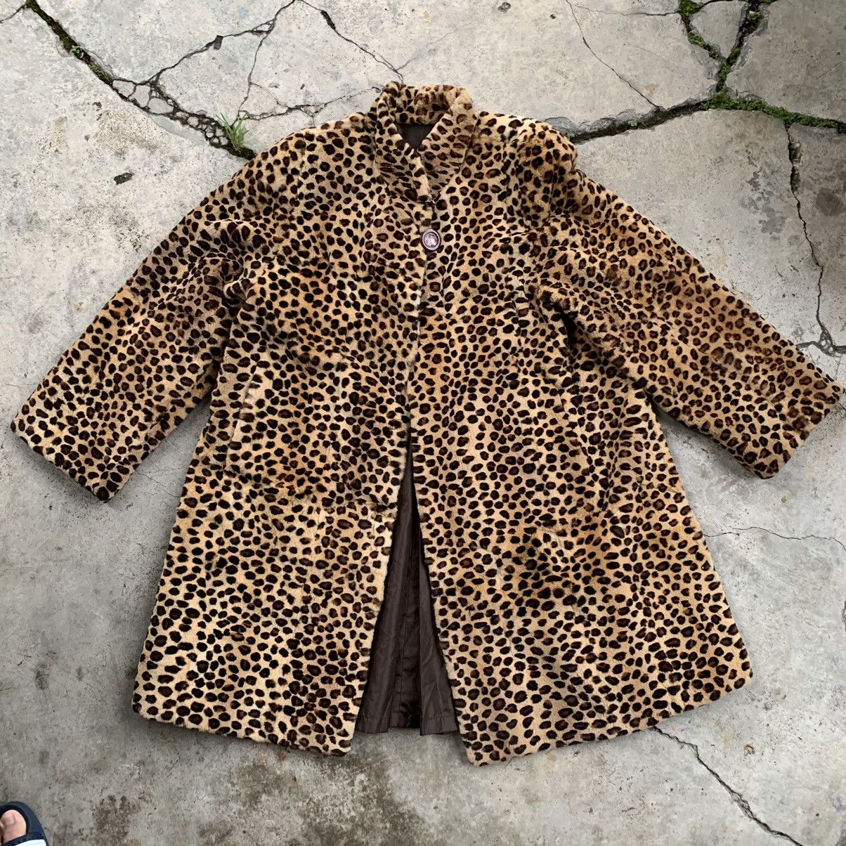 Japanese Brand Cheetah leopard faux fur long coat Size L / US 10 / IT 46 - 4 Thumbnail