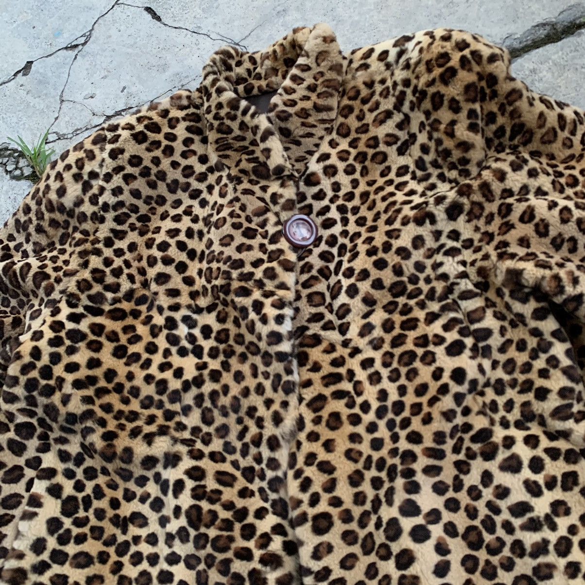 Japanese Brand Cheetah leopard faux fur long coat Size L / US 10 / IT 46 - 9 Thumbnail