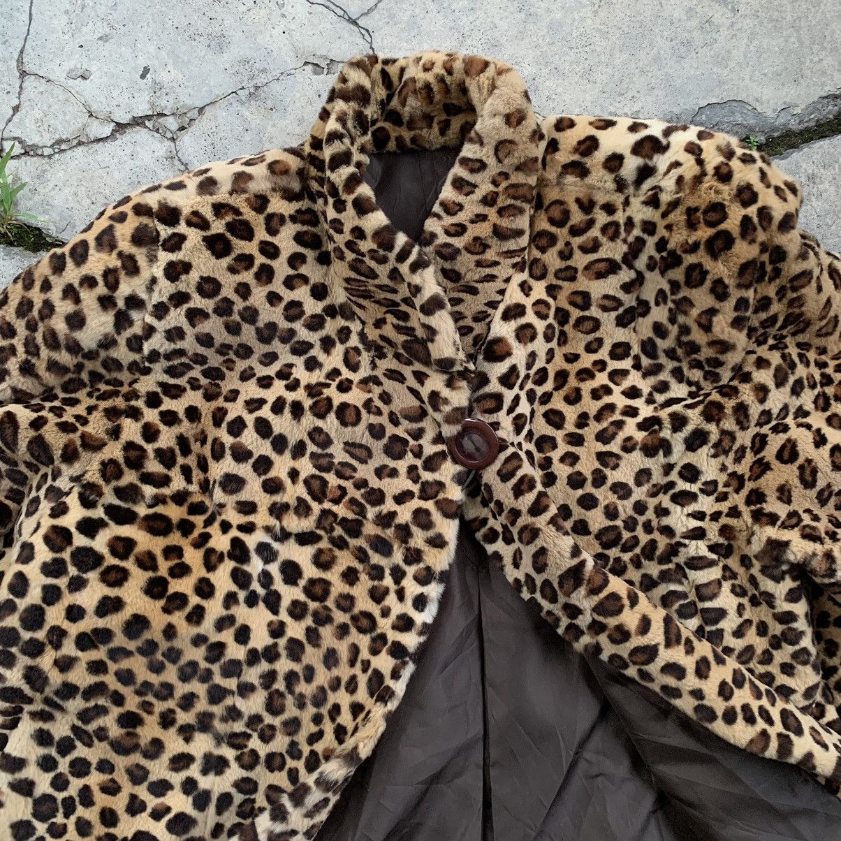 Japanese Brand Cheetah leopard faux fur long coat Size L / US 10 / IT 46 - 8 Thumbnail