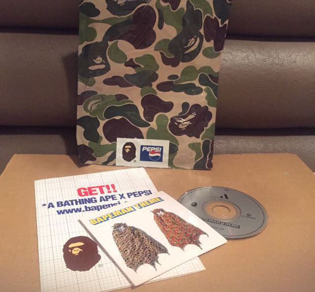 Bape × Pepsi 🔥 ️‍ 2001 Bape x Pepsi CD Bapeman Theme Green Camo Bapepsi Size ONE SIZE - 3 Thumbnail