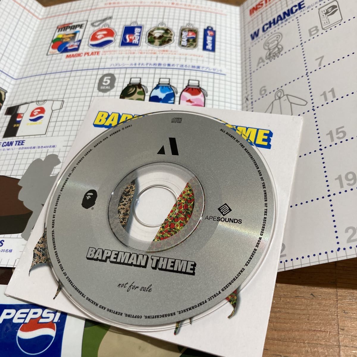 Bape × Pepsi 🔥 ️‍ 2001 Bape x Pepsi CD Bapeman Theme Green Camo Bapepsi Size ONE SIZE - 4 Thumbnail