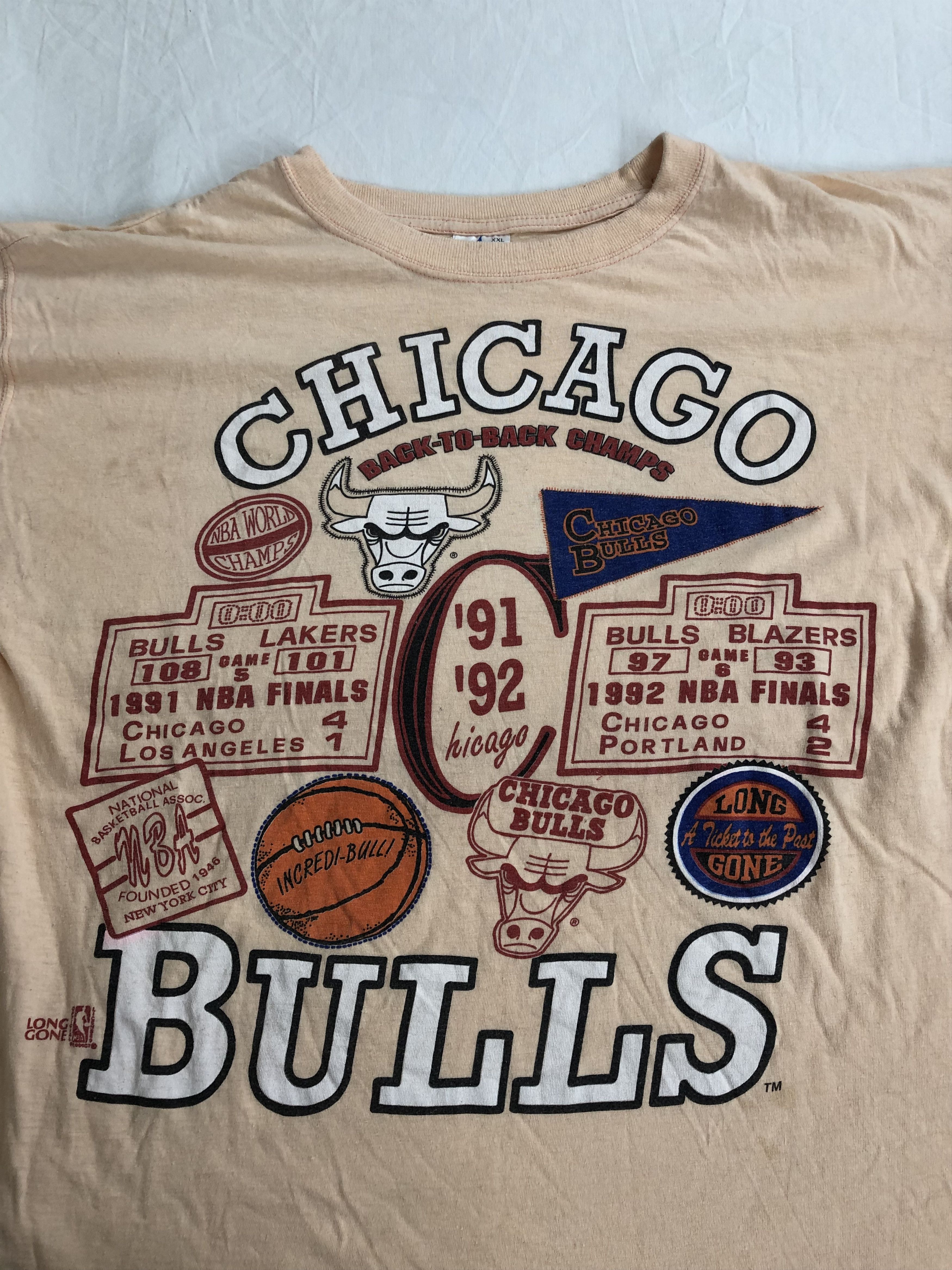 NBA Vintage 90s Chicago Bulls (Michael Jordan Dennis Rodman) Size US XL / EU 56 / 4 - 2 Thumbnail