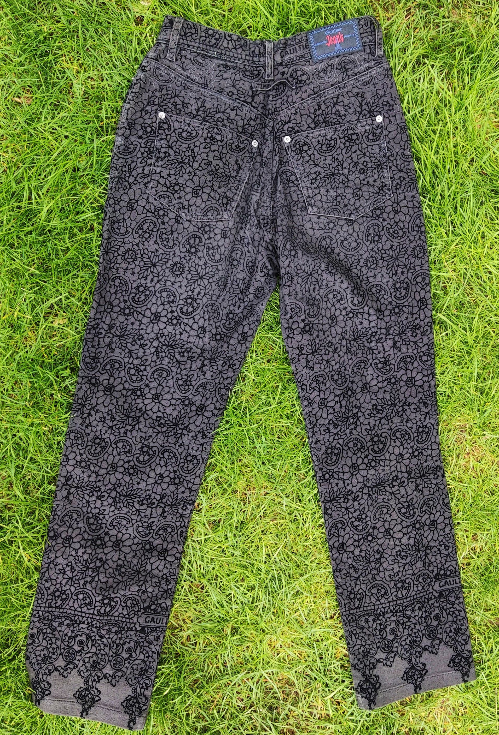 Jean Paul Gaultier Jean Paul Gaultier Floral JPG Text Vintage Tattoo Pants Size US 30 / EU 46 - 6 Thumbnail