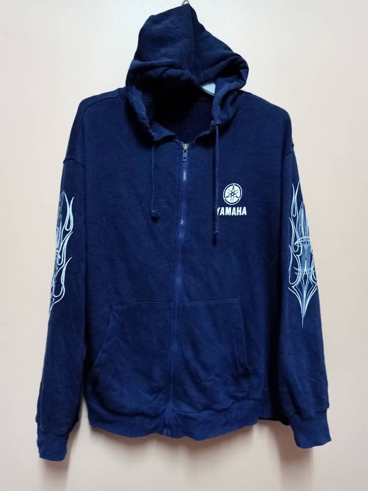 Vintage Vtg Moon'eyes X Yamaha motomachi yokohama Hoodies Sweatshirt Size US L / EU 52-54 / 3 - 2 Thumbnail