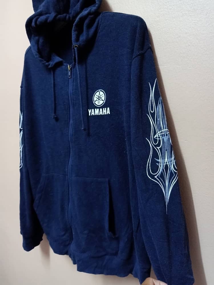 Vintage Vtg Moon'eyes X Yamaha motomachi yokohama Hoodies Sweatshirt Size US L / EU 52-54 / 3 - 1 Thumbnail