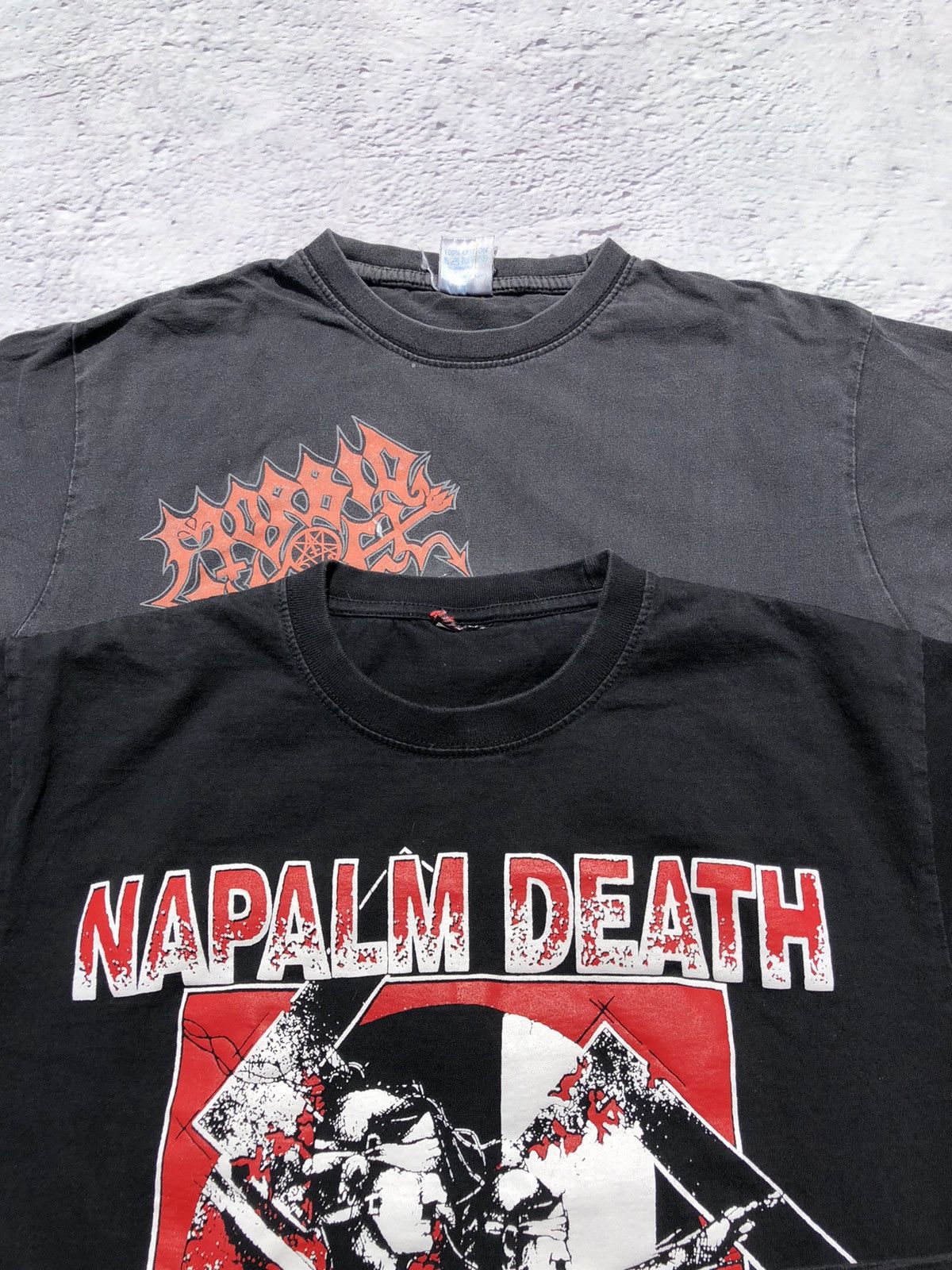 Band Tees Vintage 2006 Napalm Death Nazi Punks Fuck Off Black Tee Size US M / EU 48-50 / 2 - 13 Thumbnail