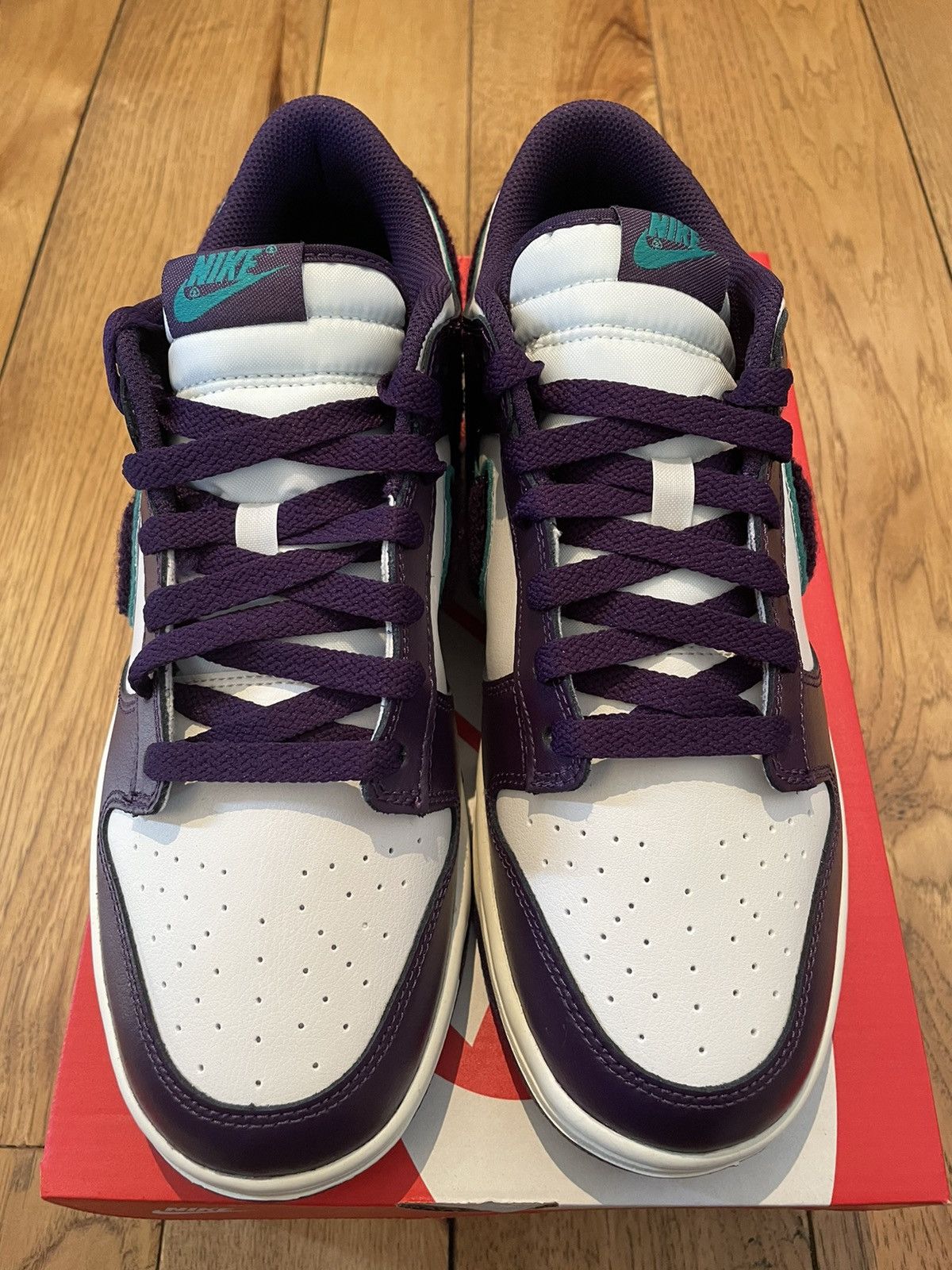 Nike Nike Dunk Low Chenille Swoosh Sail Purple Size US 10 / EU 43 - 2 Thumbnail