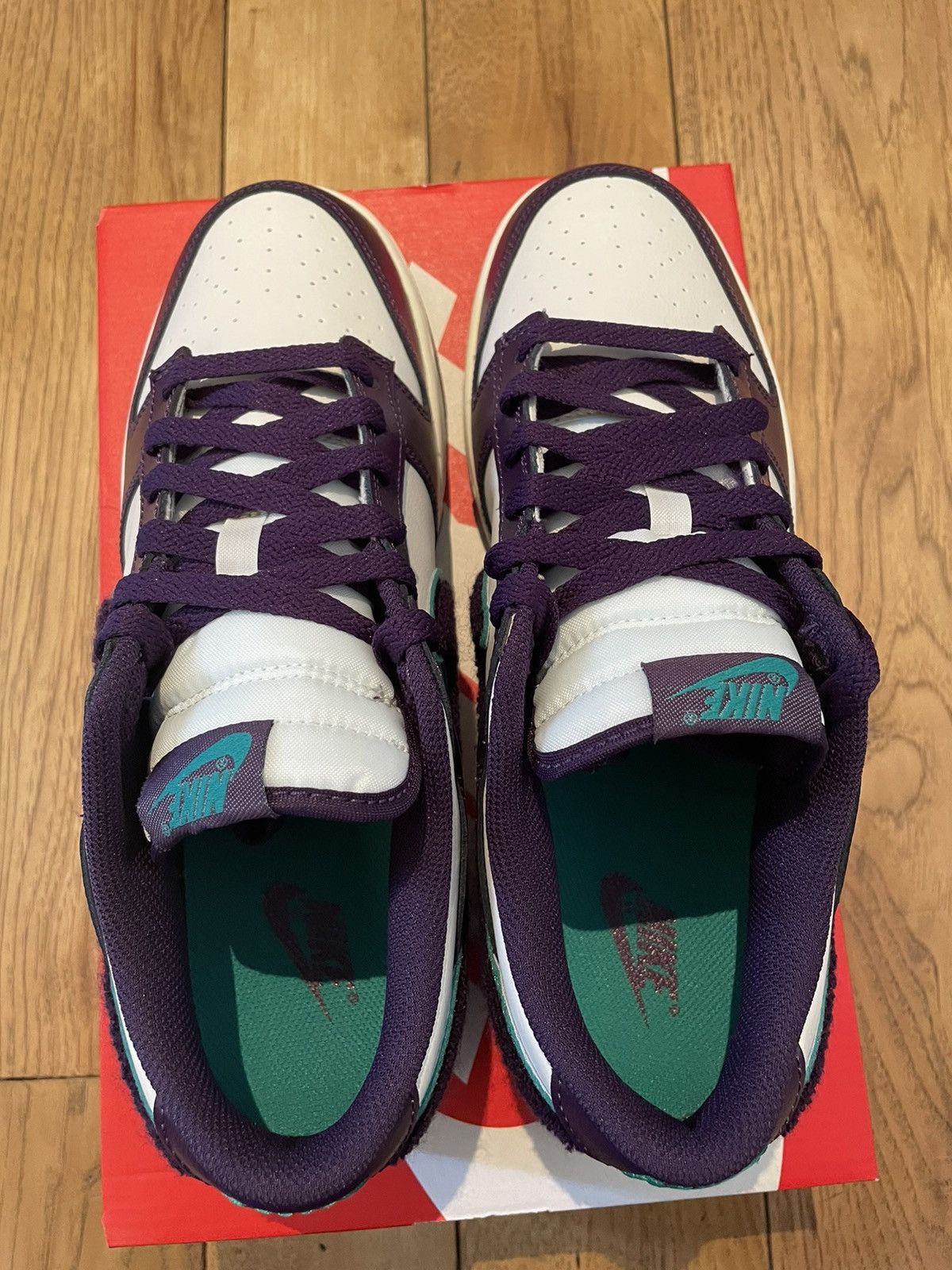 Nike Nike Dunk Low Chenille Swoosh Sail Purple Size US 10 / EU 43 - 3 Thumbnail