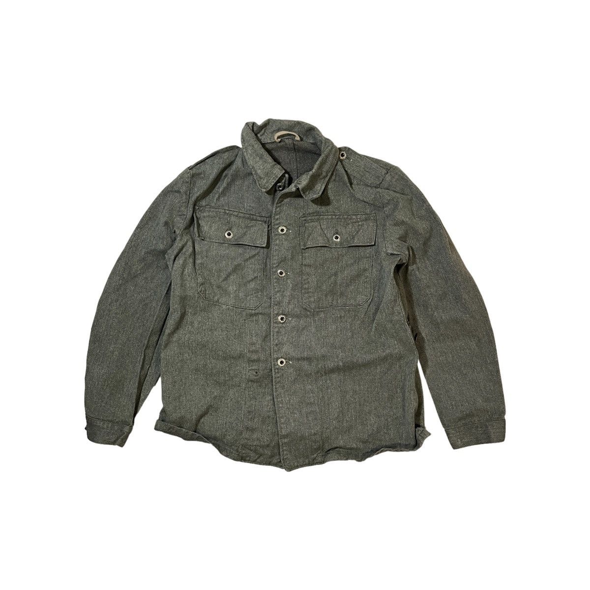 Vintage 40s/50s Salt & Pepper Canvas Work Jacket Size US M / EU 48-50 / 2 - 1 Thumbnail