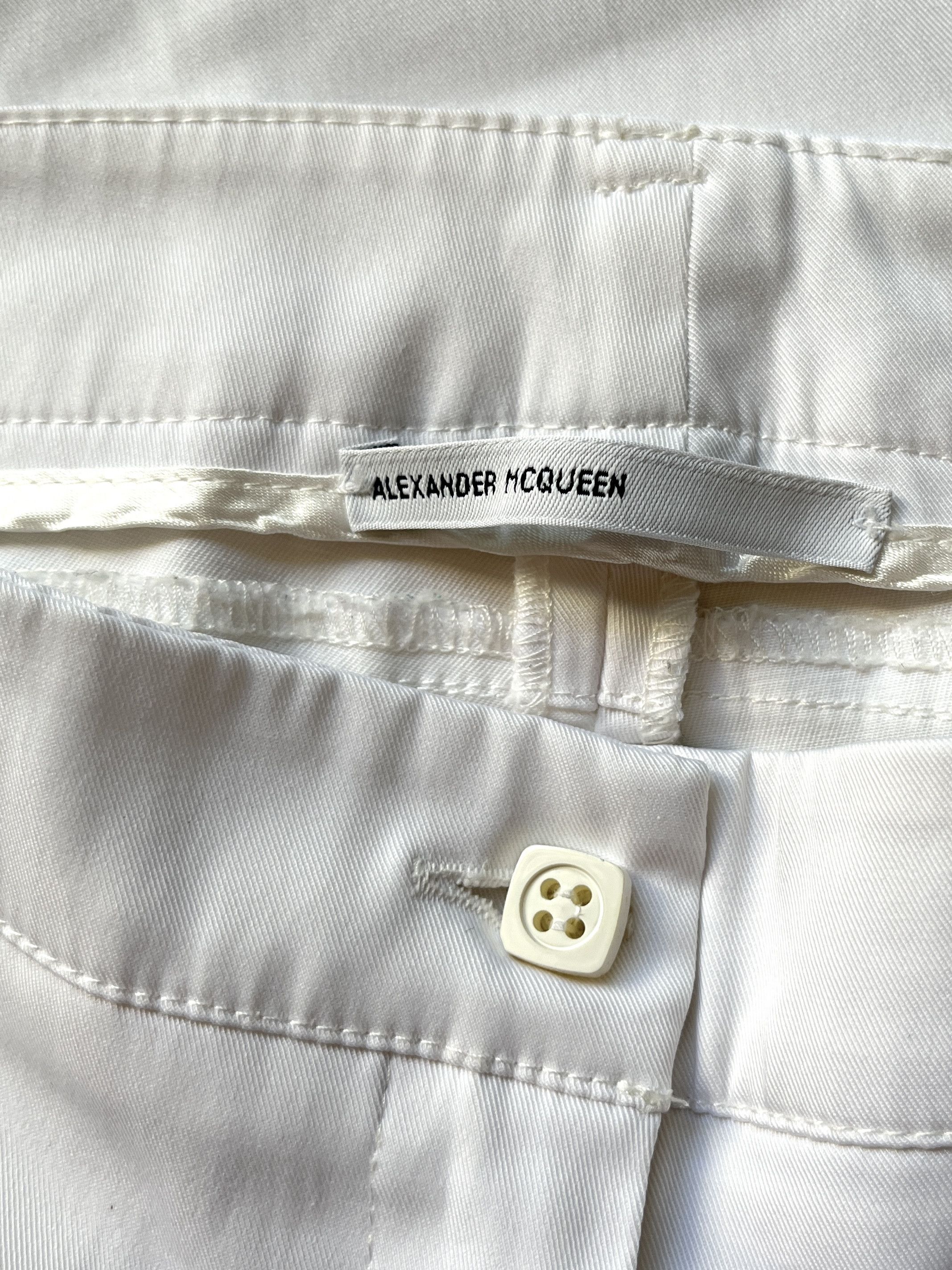 Alexander McQueen ⚡️QUICK SALE⚡️1995 Alexander McQueen White Pants Trousers Size 26" / US 2 / IT 38 - 3 Thumbnail