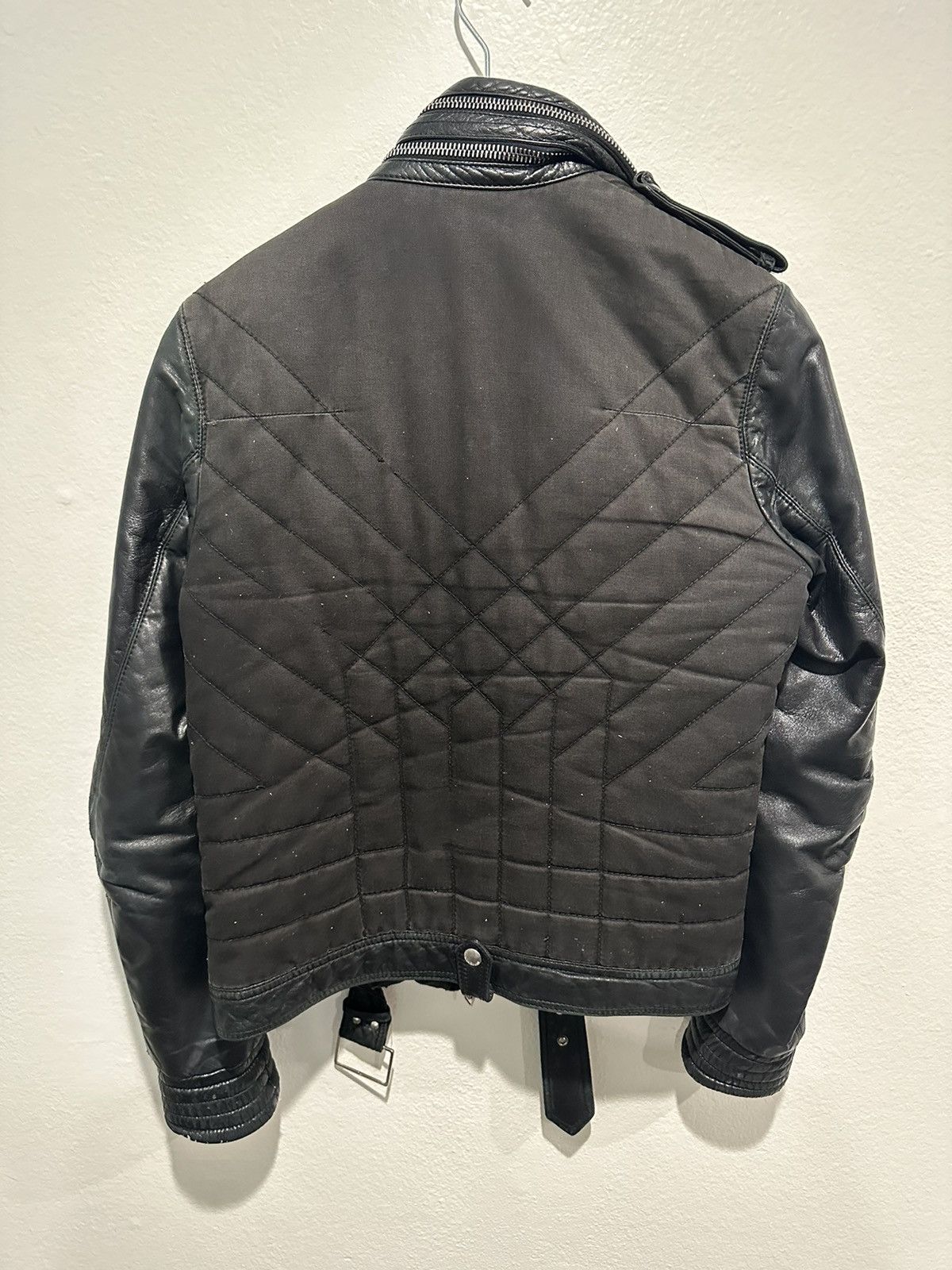 Dior × Hedi Slimane AW04 VOTC Leather Quilted Biker Jacket Size US M / EU 48-50 / 2 - 6 Thumbnail