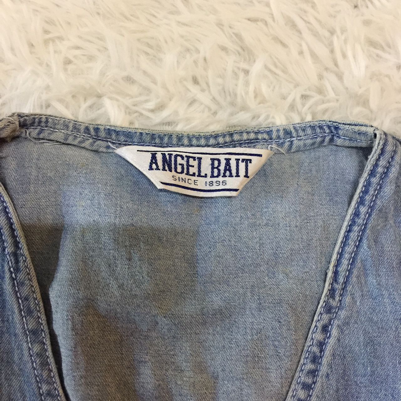 Japanese Brand × Vintage Angel Bait Vest Denim vest more & 2 pockets at back👍🏼 Size US M / EU 48-50 / 2 - 6 Thumbnail