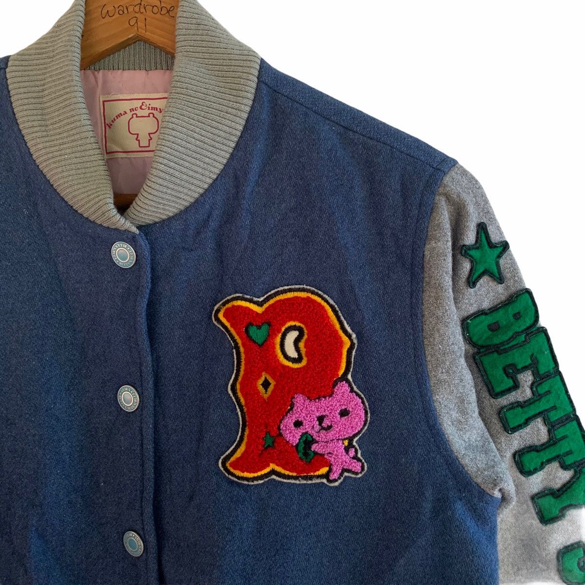 Japanese Brand Japan Betty’s Blue Patched Varsity Jacket Size US S / EU 44-46 / 1 - 7 Thumbnail
