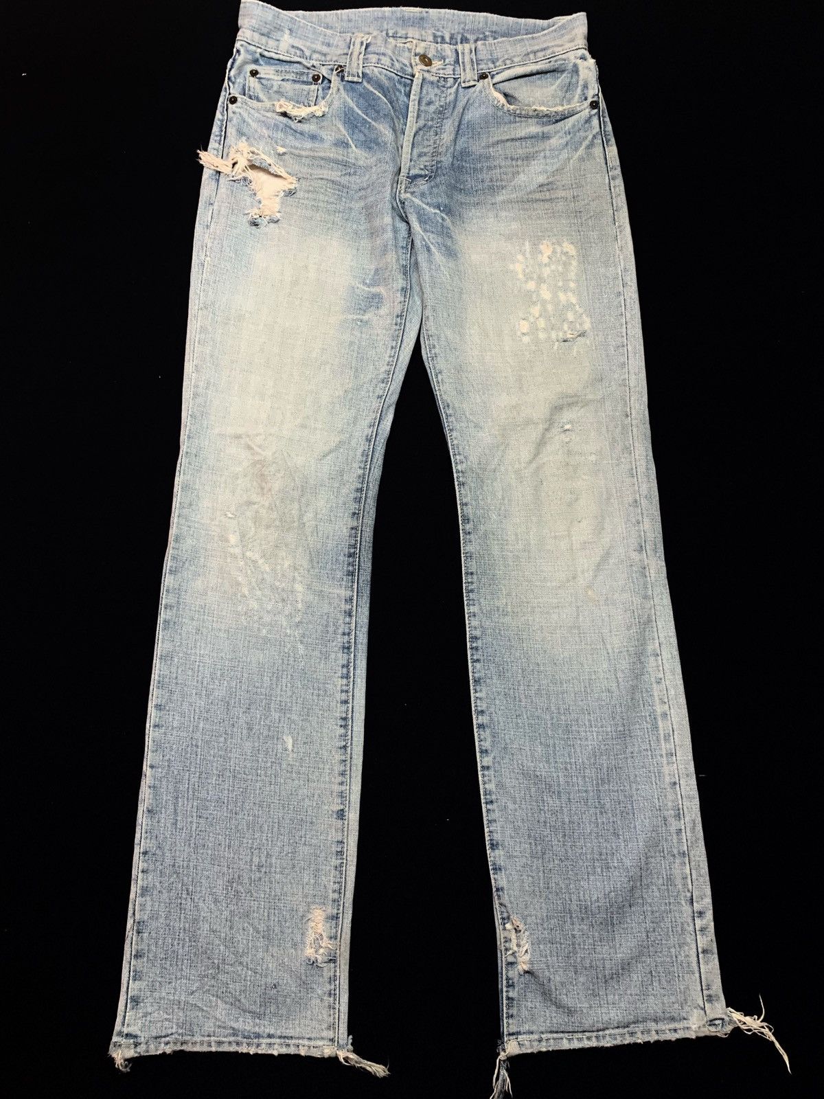 Boycott Boycott Distressed Denim Thrashed Pant Size US 32 / EU 48 - 2 Thumbnail