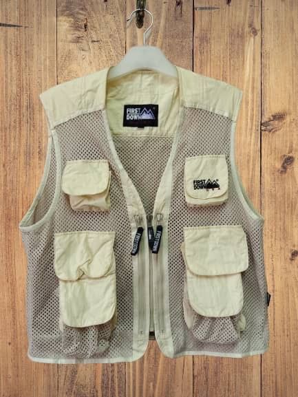 image of Colimbo Hunting Goods First Down Tactical Multipocket Vest in Cream, Men's (Size Large)