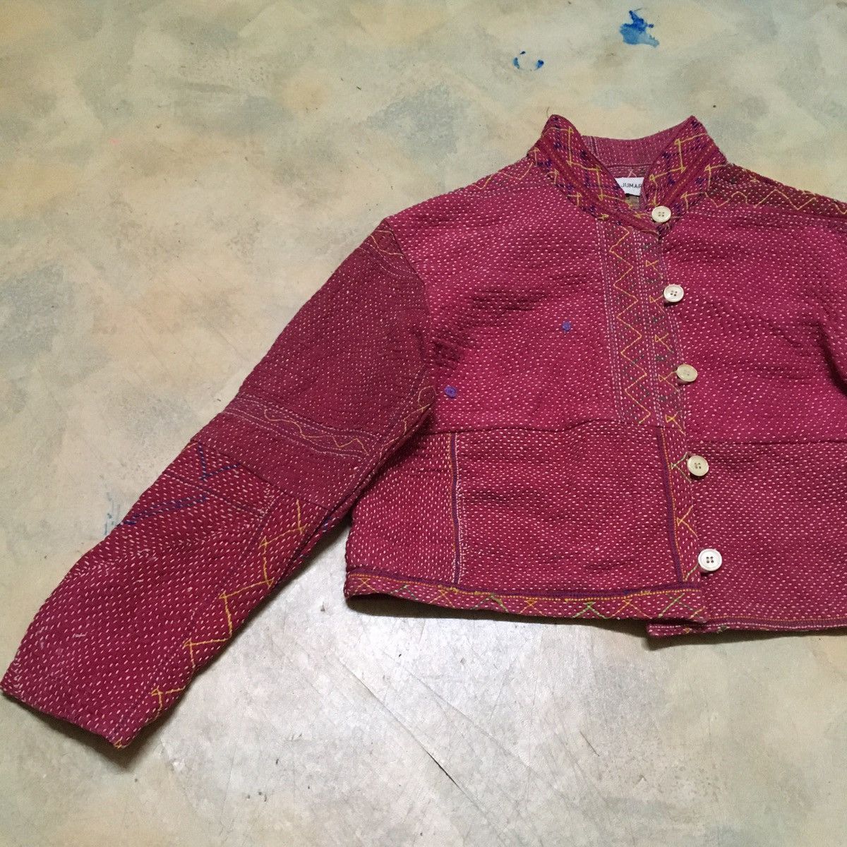 Japanese Brand Gajumaru Jacket with Sashiko and Boro work Size US S / EU 44-46 / 1 - 2 Thumbnail