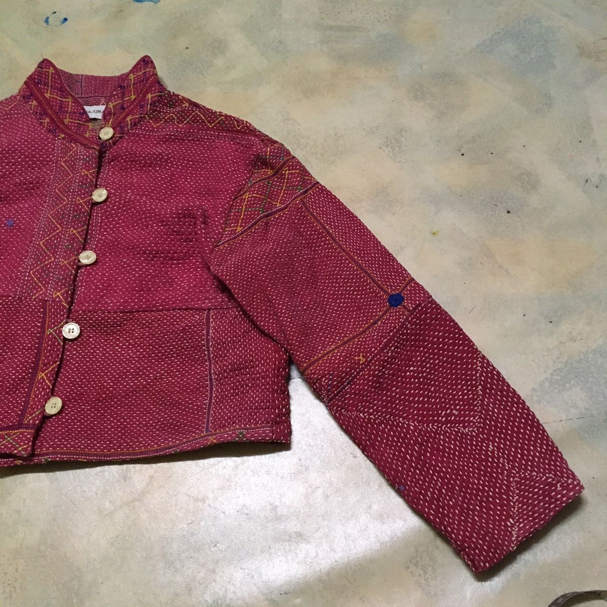 Japanese Brand Gajumaru Jacket with Sashiko and Boro work Size US S / EU 44-46 / 1 - 4 Thumbnail