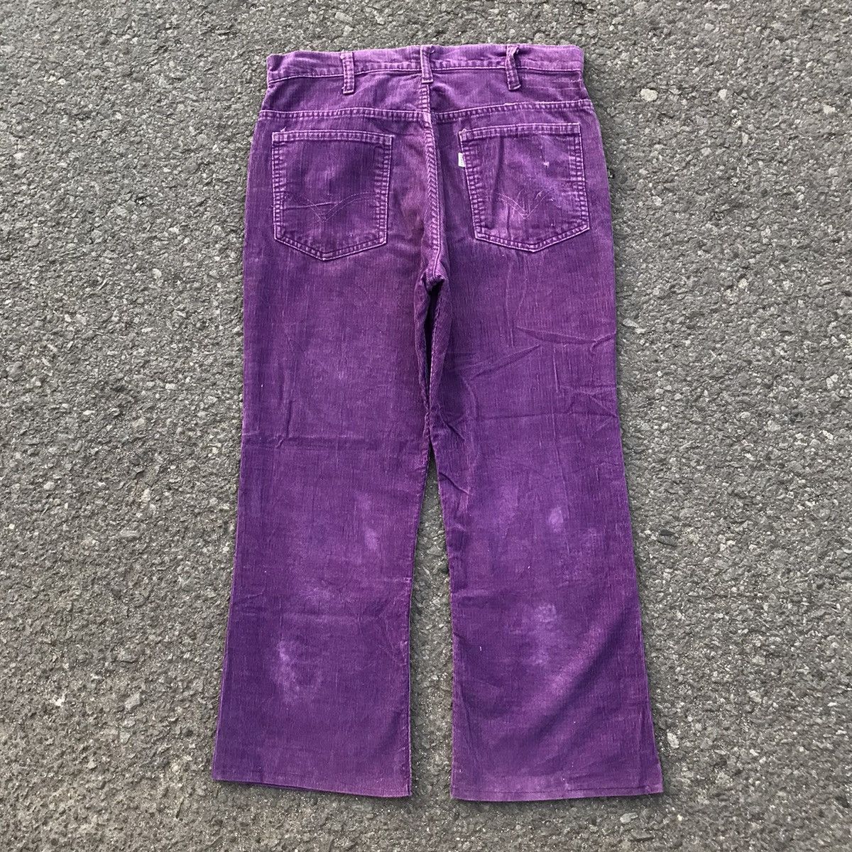 Levi's × Levi's Vintage Clothing × Vintage 💜 70/80s VINTAGE LEVIS 517 PURPLE FLARED CORDUROY PANTS 💜 Size US 32 / EU 48 - 17 Thumbnail