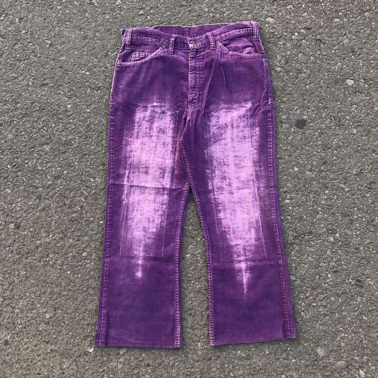 Levi's × Levi's Vintage Clothing × Vintage 💜 70/80s VINTAGE LEVIS 517 PURPLE FLARED CORDUROY PANTS 💜 Size US 32 / EU 48 - 1 Thumbnail