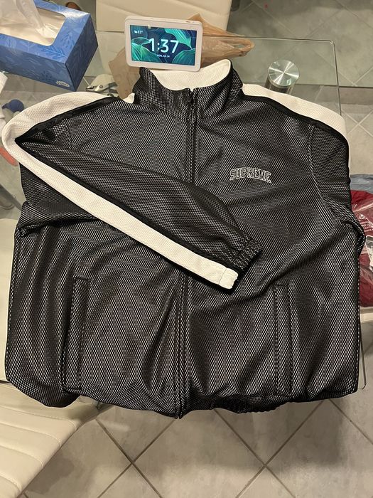 Supreme Supreme black bonded mesh track jacket size Large | Grailed