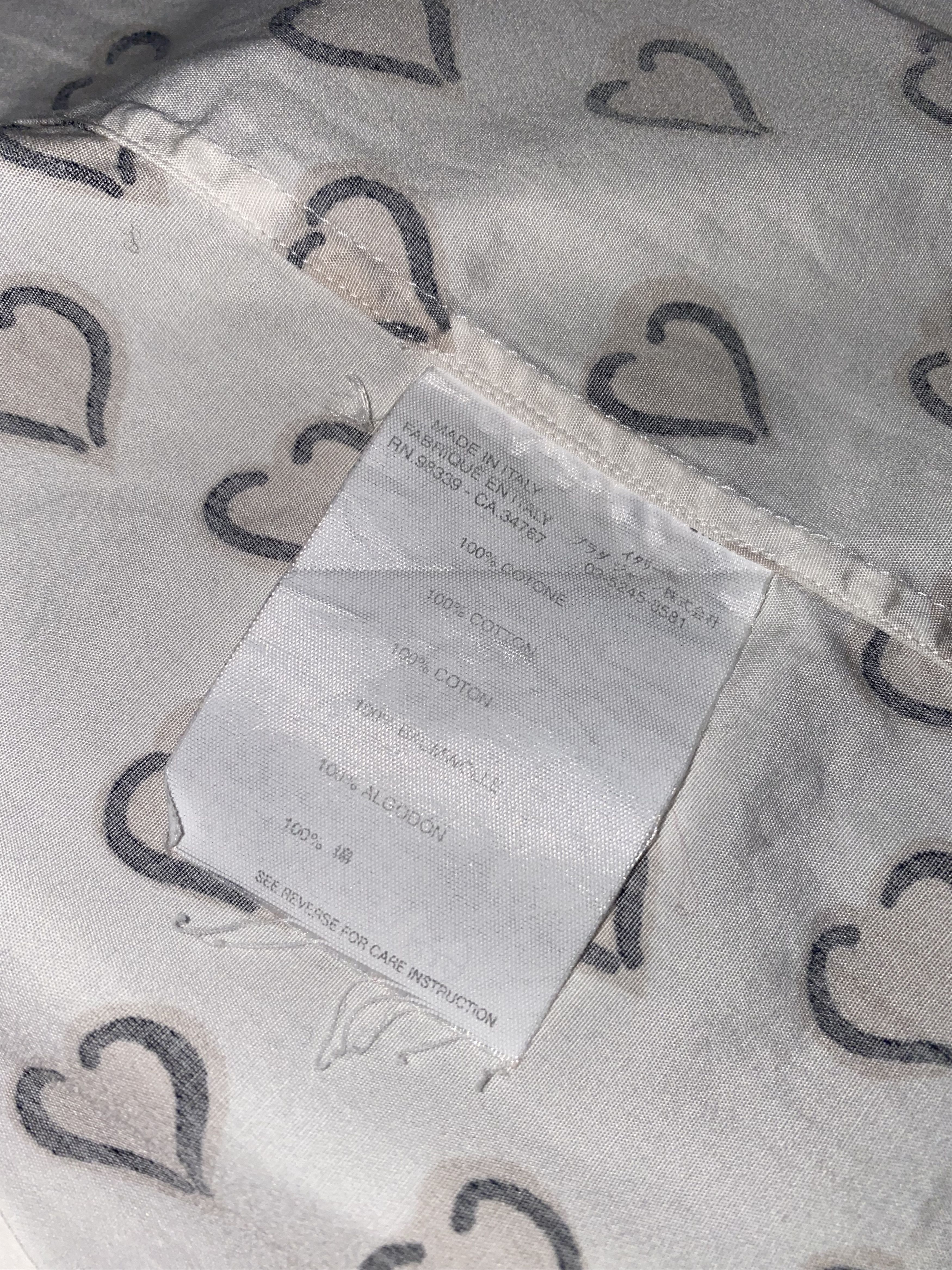 Prada AW06 Archive Prada "I Love Prada" All Over Heart Logo Shirt Size US L / EU 52-54 / 3 - 15 Thumbnail