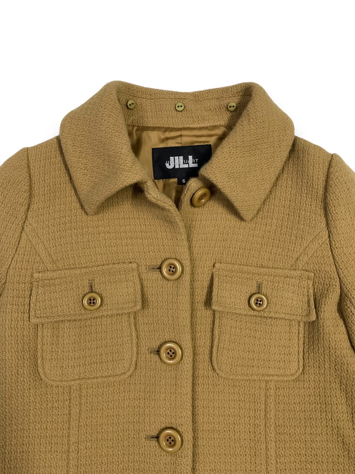 Jil Stuart Jill Stuart Beige Wool Blend Button Up Multipocket Long Coat Size S / US 4 / IT 40 - 5 Thumbnail