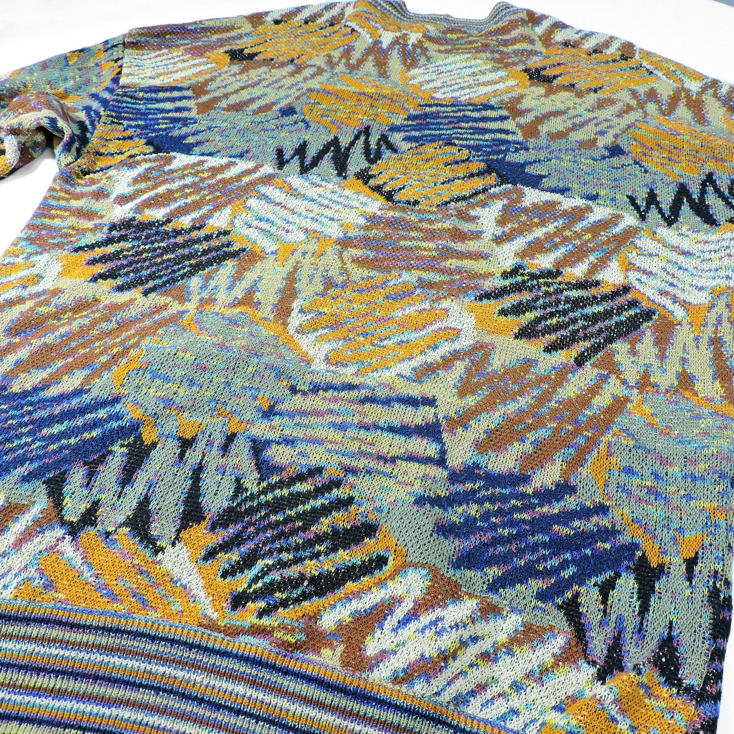 Missoni MISSONI GEOMETRIC SHAPES ZIG-ZAGS WAVES KNIT SWEATER Size US M / EU 48-50 / 2 - 7 Thumbnail