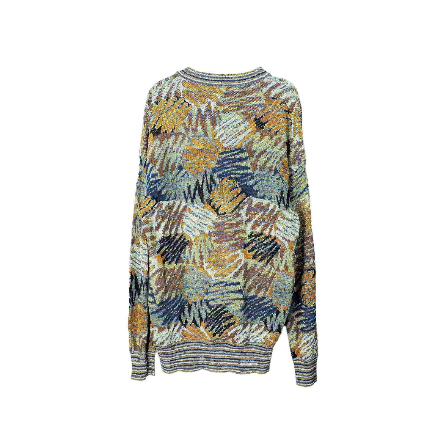 Missoni MISSONI GEOMETRIC SHAPES ZIG-ZAGS WAVES KNIT SWEATER Size US M / EU 48-50 / 2 - 2 Thumbnail