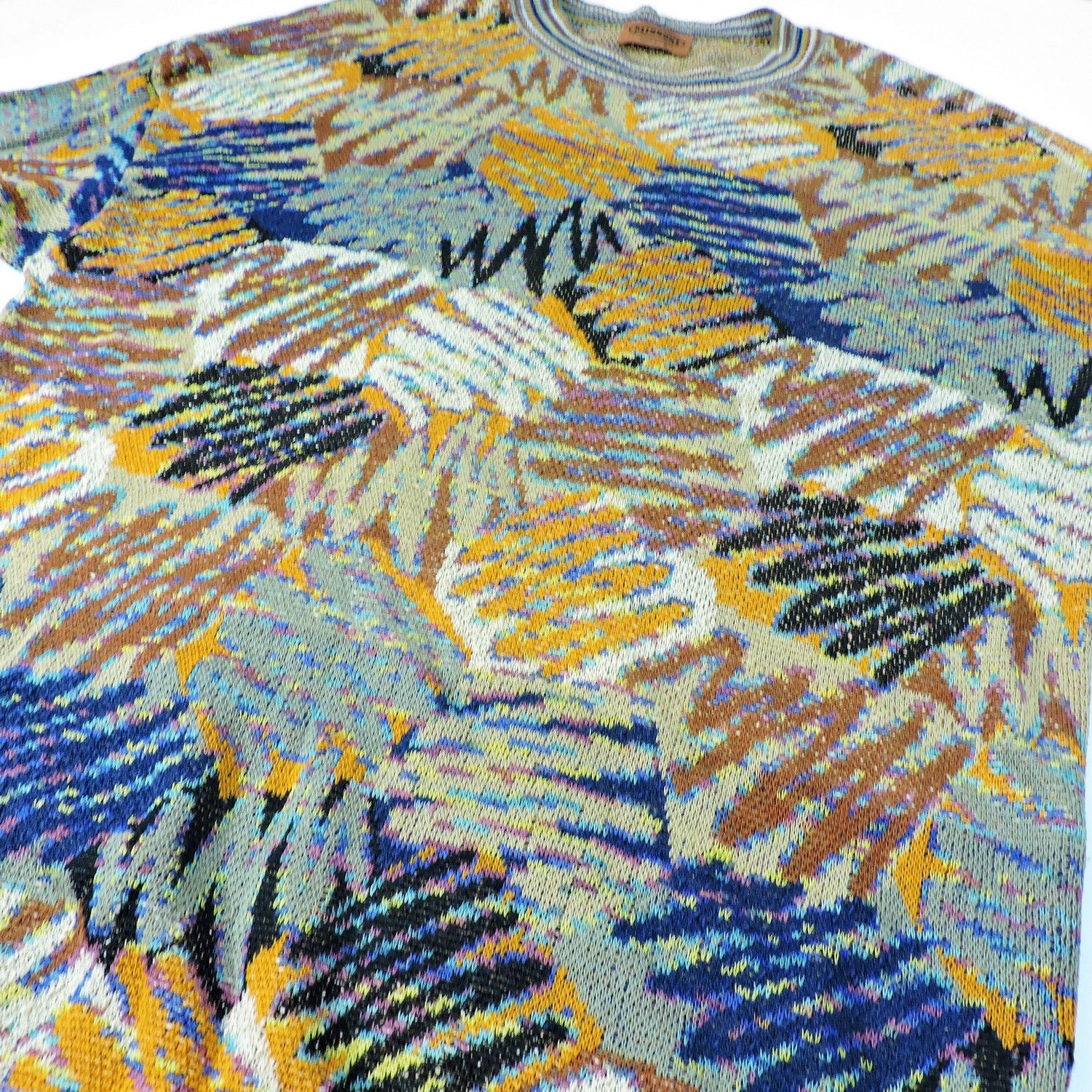 Missoni MISSONI GEOMETRIC SHAPES ZIG-ZAGS WAVES KNIT SWEATER Size US M / EU 48-50 / 2 - 5 Thumbnail